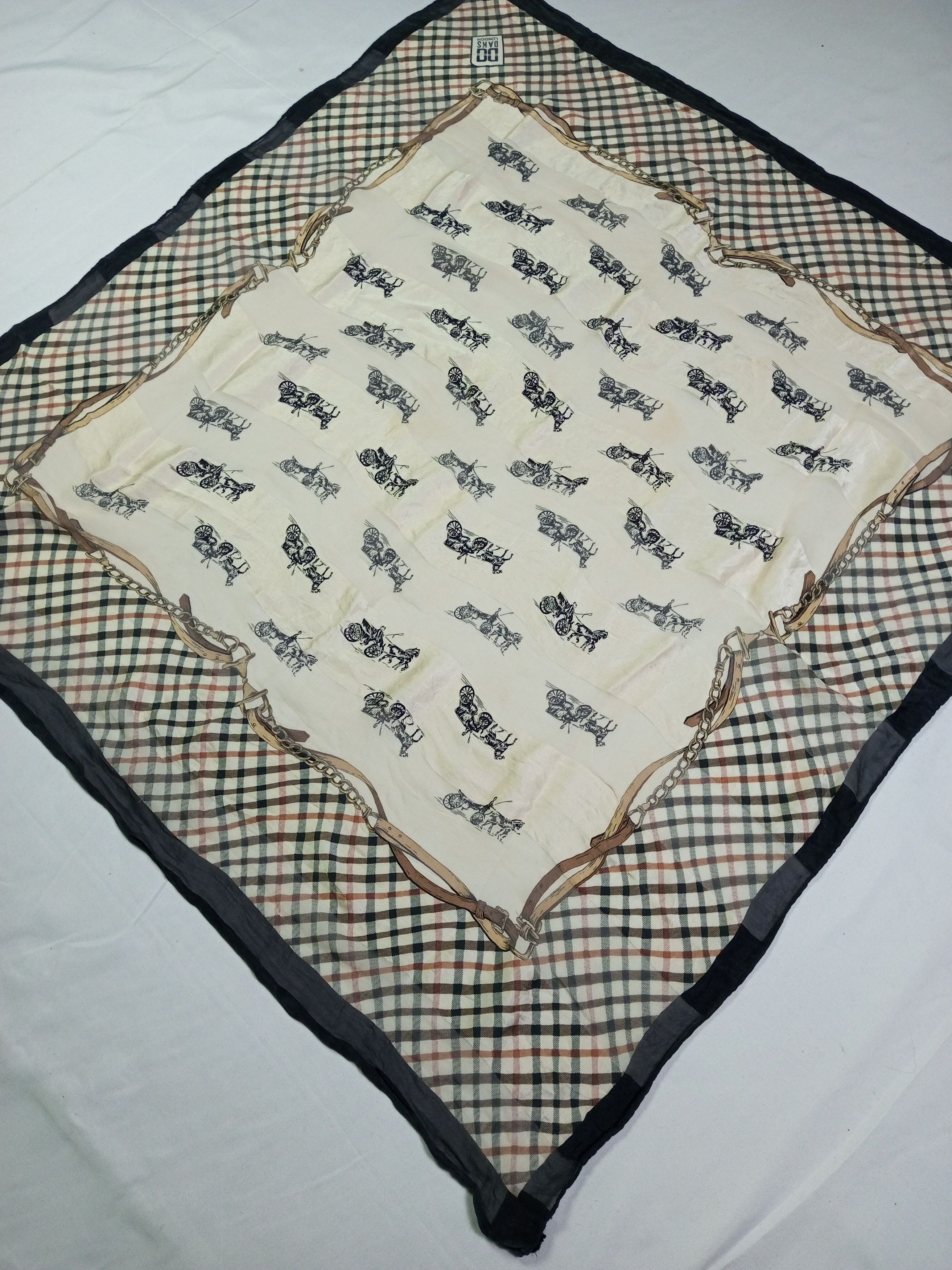 DAKS × Vintage Vintage Daks London Silk Scarf Size ONE SIZE - 6 Thumbnail