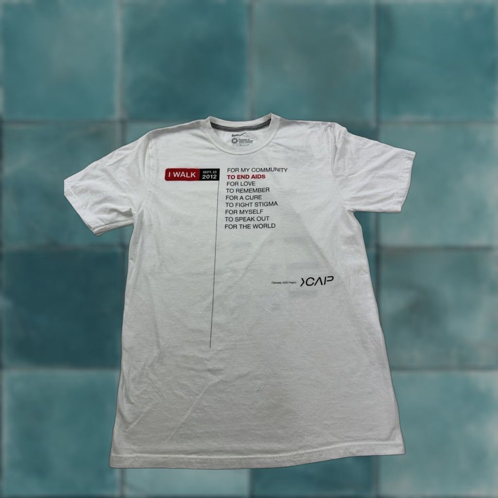 Nike Nike Shirt Mens Medium White AIDS Walk 2012 Portland Oregon Size US M / EU 48-50 / 2 - 1 Thumbnail