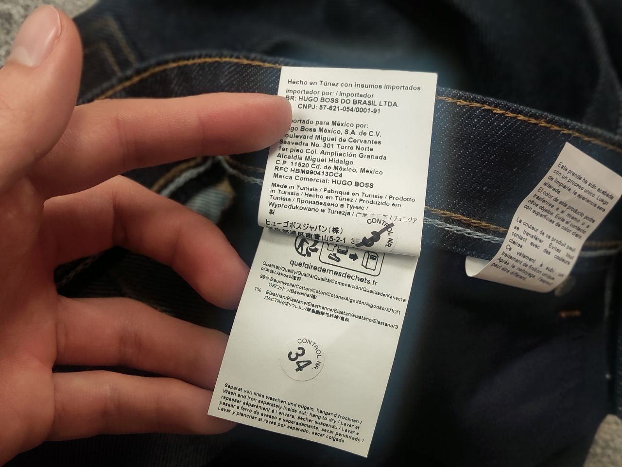 Hugo Boss Hugo Boss Delaware 3 slim fit Dark Blue Cotton Denim Jeans Size US 36 / EU 52 - 17 Thumbnail