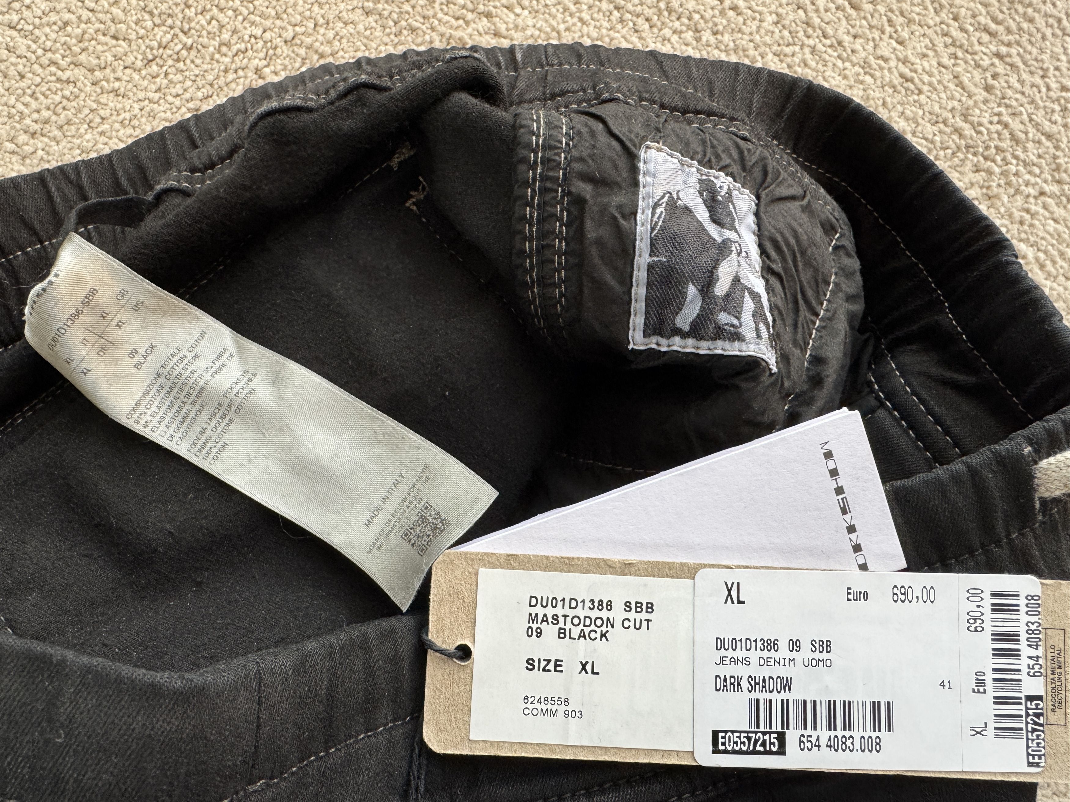 Rick Owens Drkshdw Mastodon Cut Denim Size US 34 / EU 50 - 3 Thumbnail
