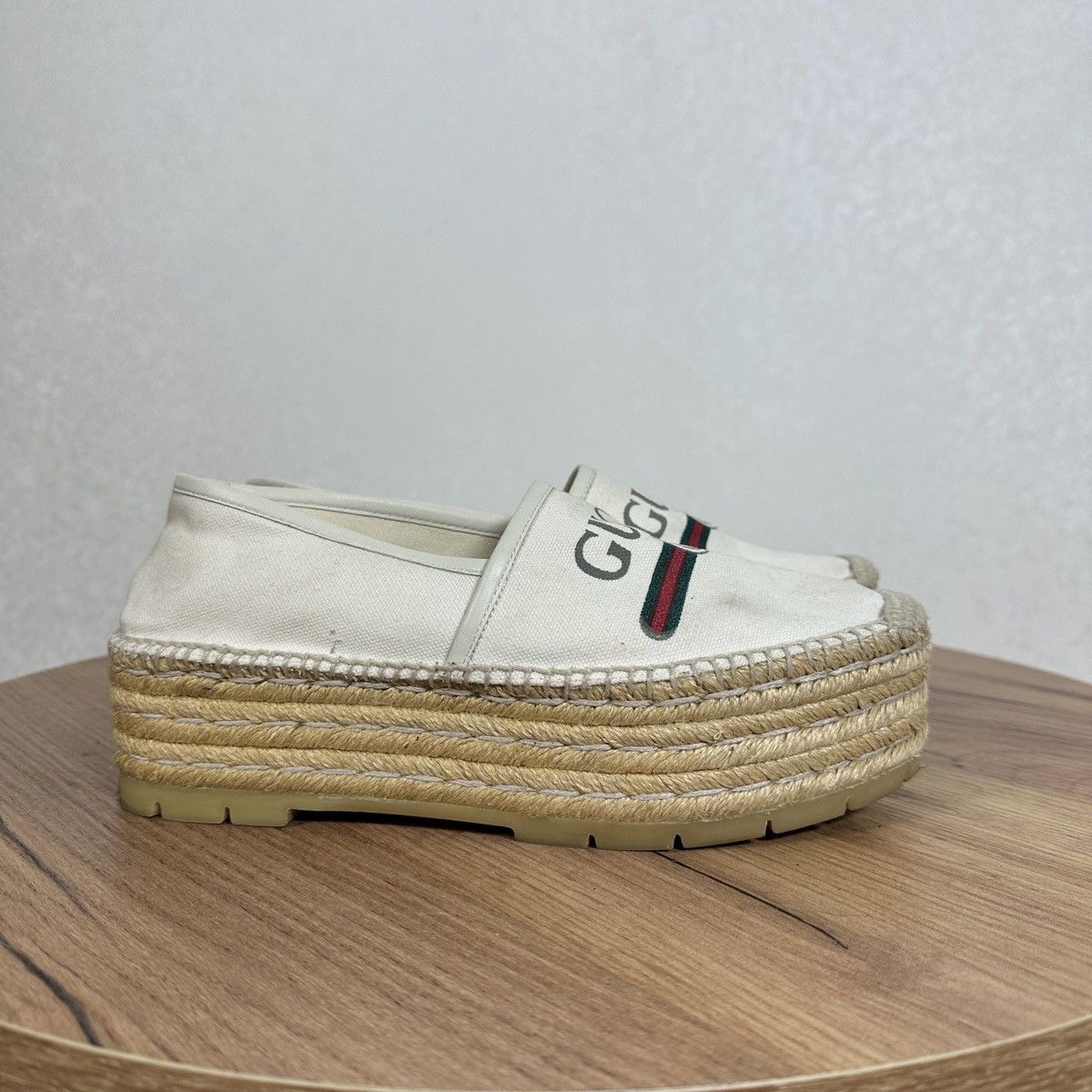 Gucci gucci espadrilles logo platformm Size US 8 / IT 38 - 2 Thumbnail