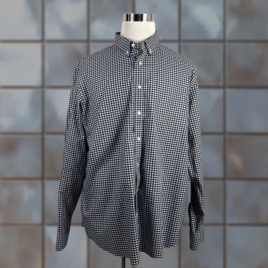 UNTUCKit UNTUCKit Button Down Shirt 2XLT Tall Wrinkle Free Blue White Plaid 100% Cotton Size US XXL / EU 58 / 5 - 1 Thumbnail