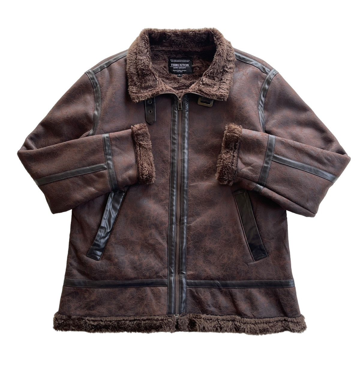 Japanese Brand Thruxton Faux Fur Shearling Polyester Jacket Size US M / EU 48-50 / 2 - 4 Thumbnail