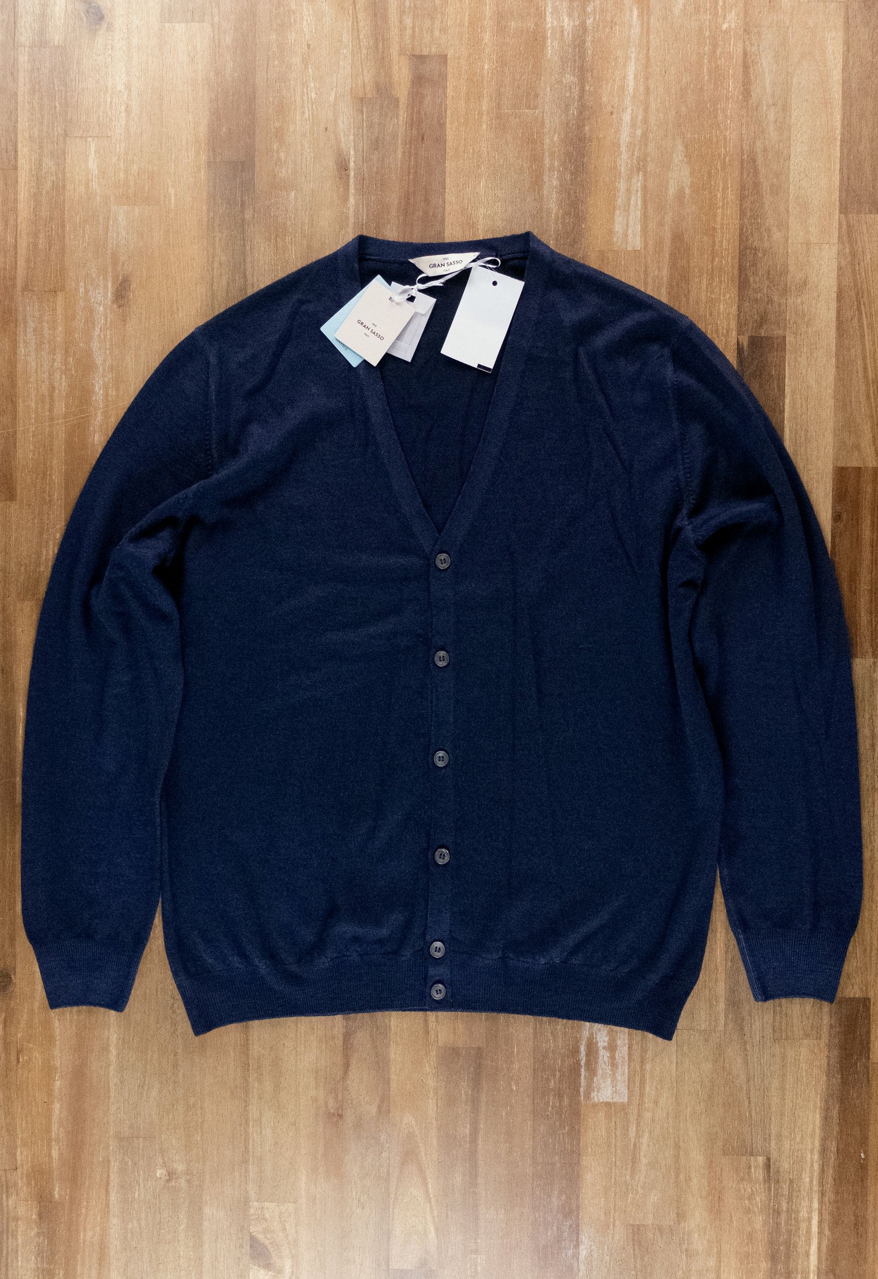 Gran Sasso GRAN SASSO vintage style blue wool cardigan Size 56 / 3XL Size US XXL / EU 58 / 5 - 1 Thumbnail