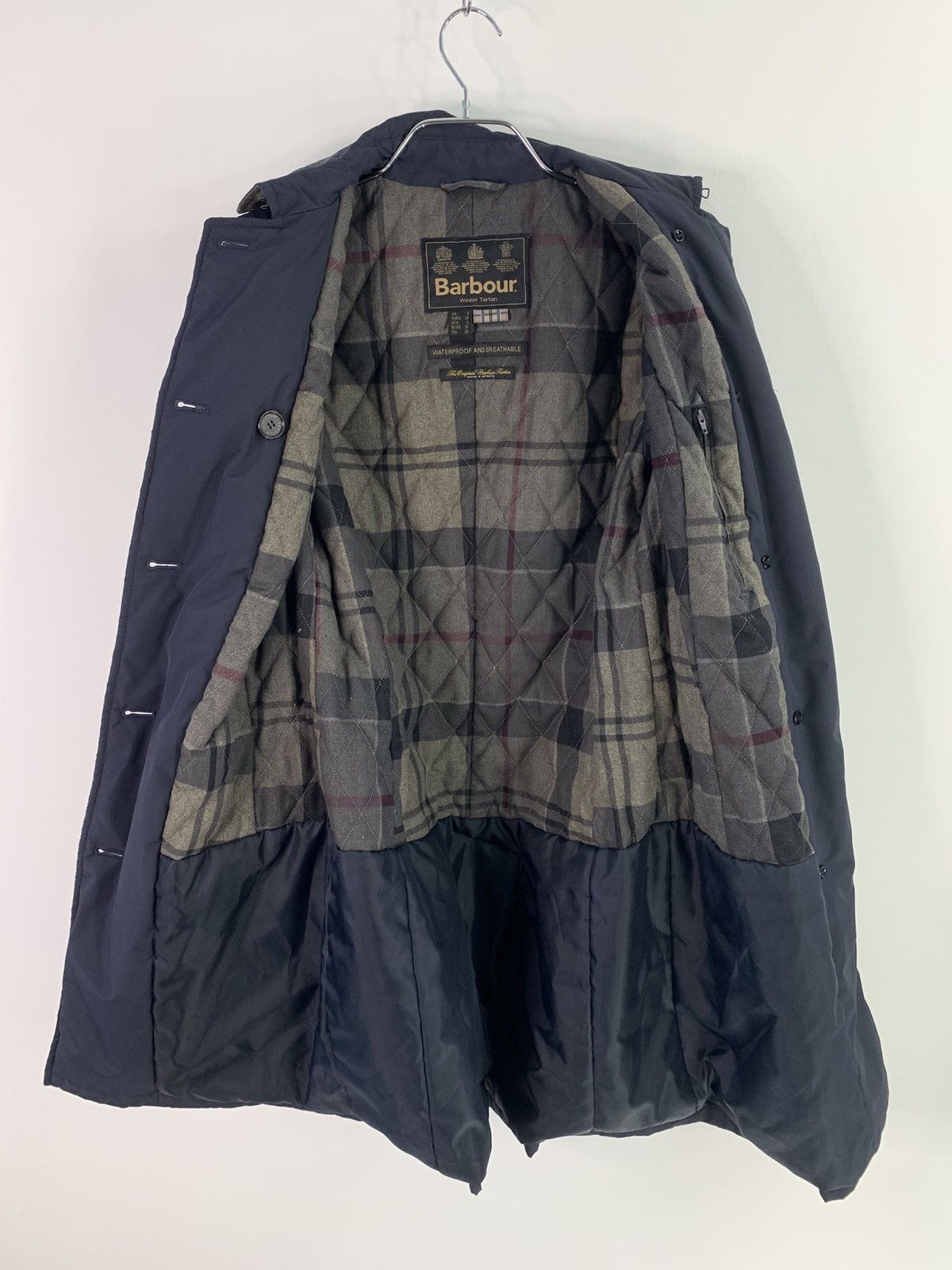 Barbour × Designer Barbour Millfire Quilted Womens Trench Coat S Size Size S / US 4 / IT 40 - 13 Thumbnail