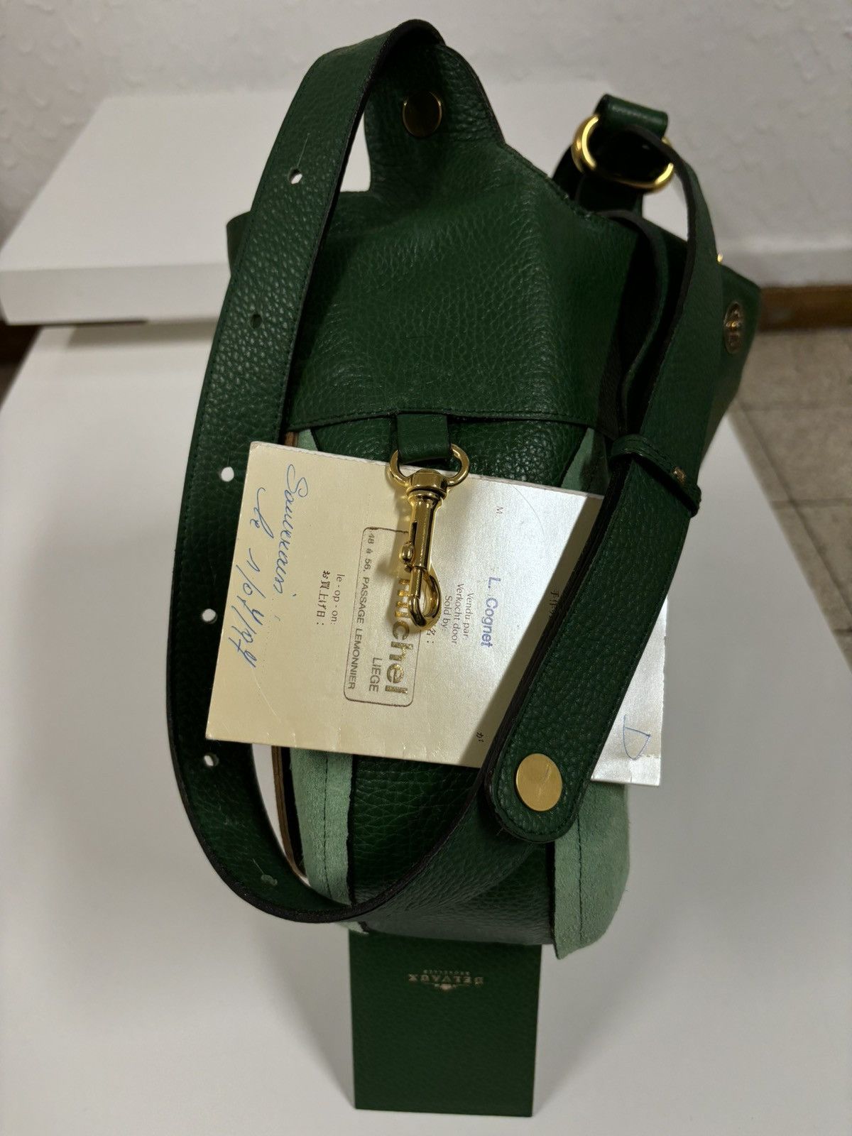 Delvaux RARE 1997 Souverain Leather Gold Hardware Shoulder Hand Bag Size ONE SIZE - 6 Thumbnail