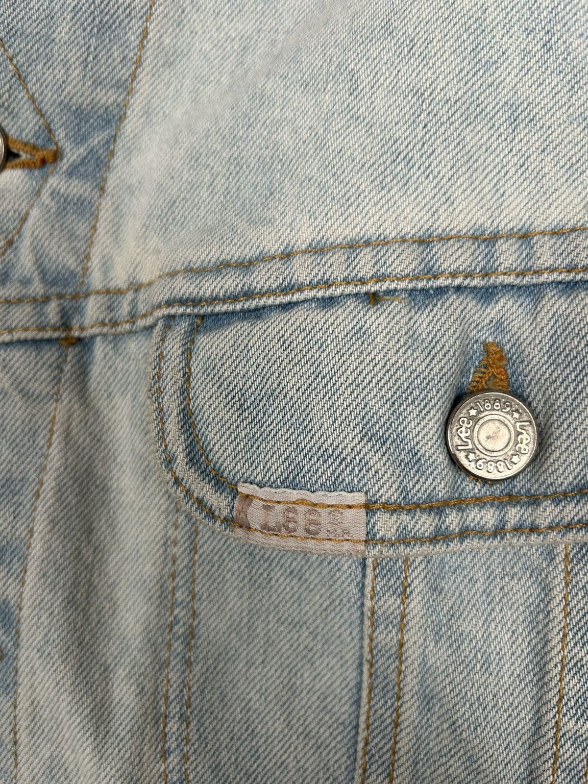Lee × Vintage Lee Jeans 90s Boxy Trucker Denim Jacket Vintage Rock Punk Size US L / EU 52-54 / 3 - 6 Thumbnail