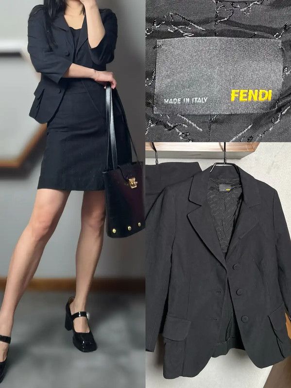 Fendi Fendi Black Cotton Blend Women's Cardigan 0089 Size ONE SIZE - 1 Thumbnail