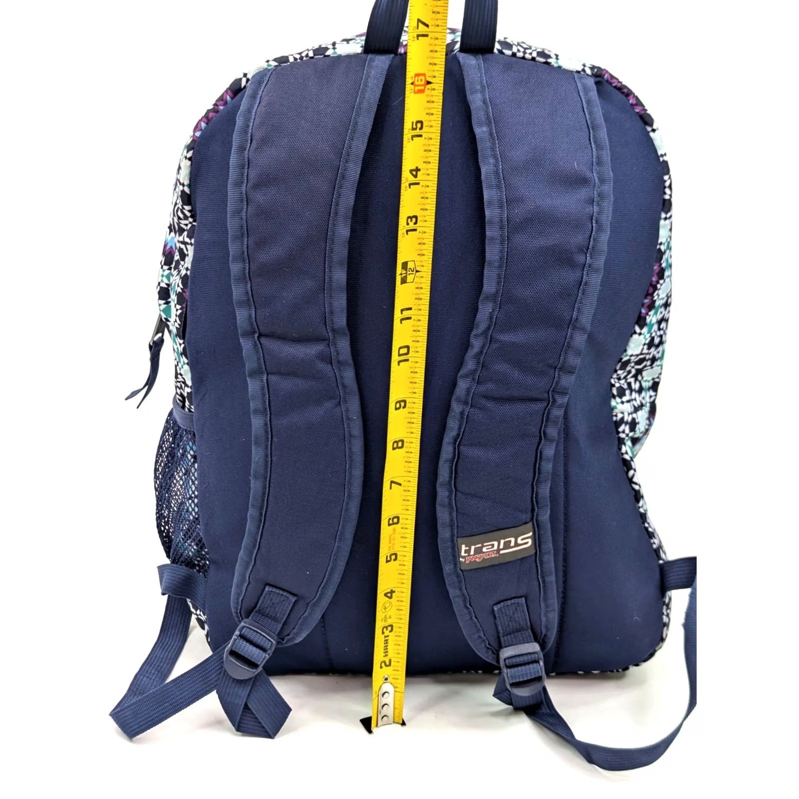 Jansport VINTAGE Trans by JanSport SuperMax Backpack Kaleidoscope Blue Purple w Laptop Pocket Size ONE SIZE - 7 Thumbnail