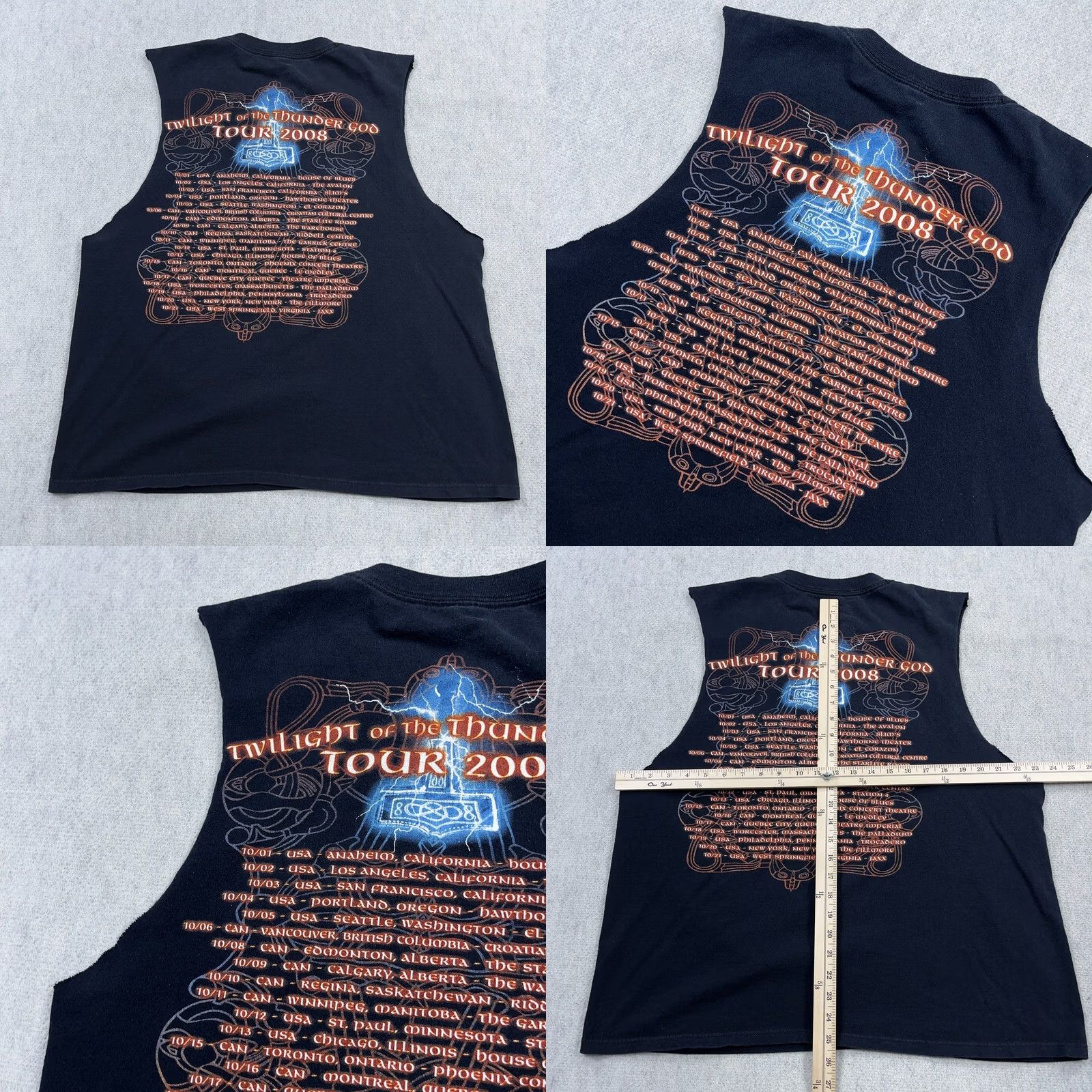 Anvil AMON AMARTH Shirt Men XL Dragon Twilight of the Thunder God 2008 Tour Black Tank Size US XL / EU 56 / 4 - 8 Thumbnail