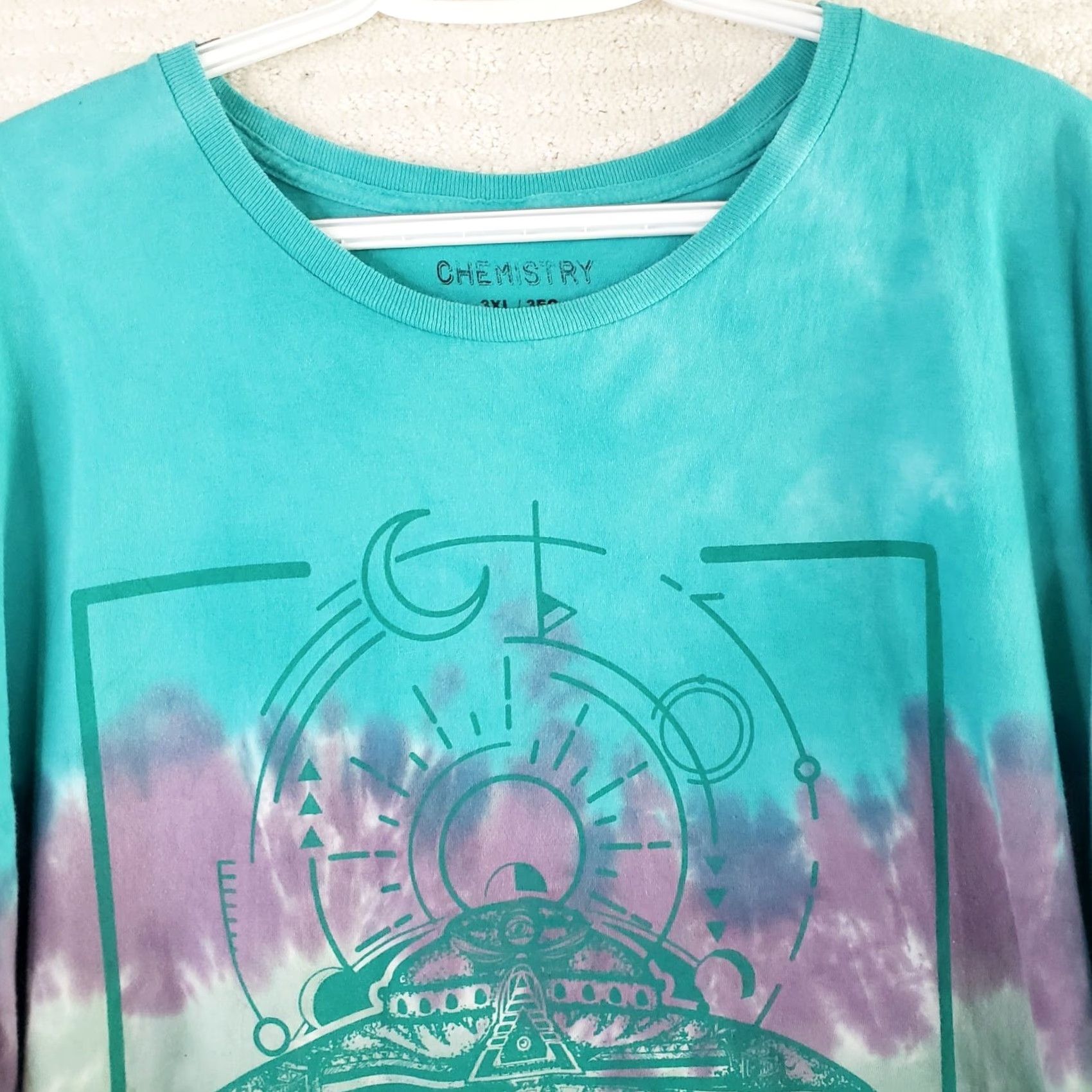 Vintage Chemistry T-Shirt Unisex 3XL Short Sleeve Tie Dye World Tour Front Graphic Purple Teal Summer Casual Mens Womens Size XXL / US 16-18 / IT 52-54 - 4 Thumbnail