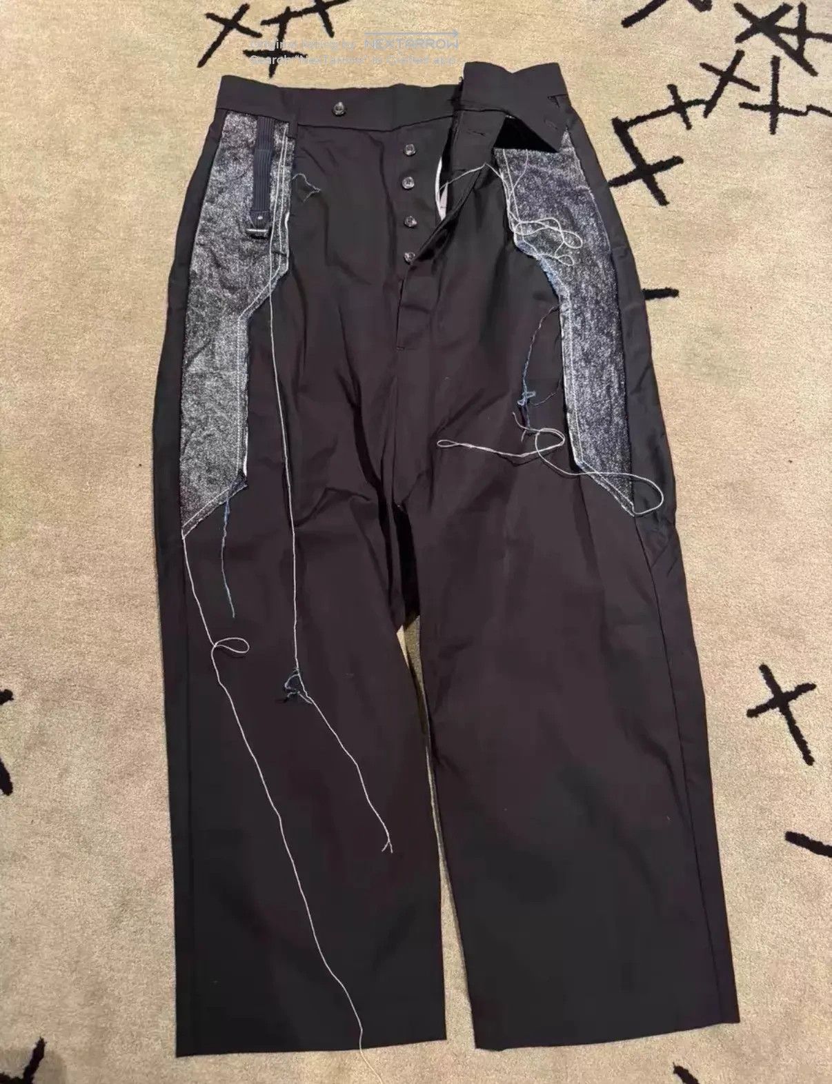 Rick Owens Rick Owens SS19 Babel Pusher Pants fringe denim Size US 32 / EU 48 - 1 Thumbnail