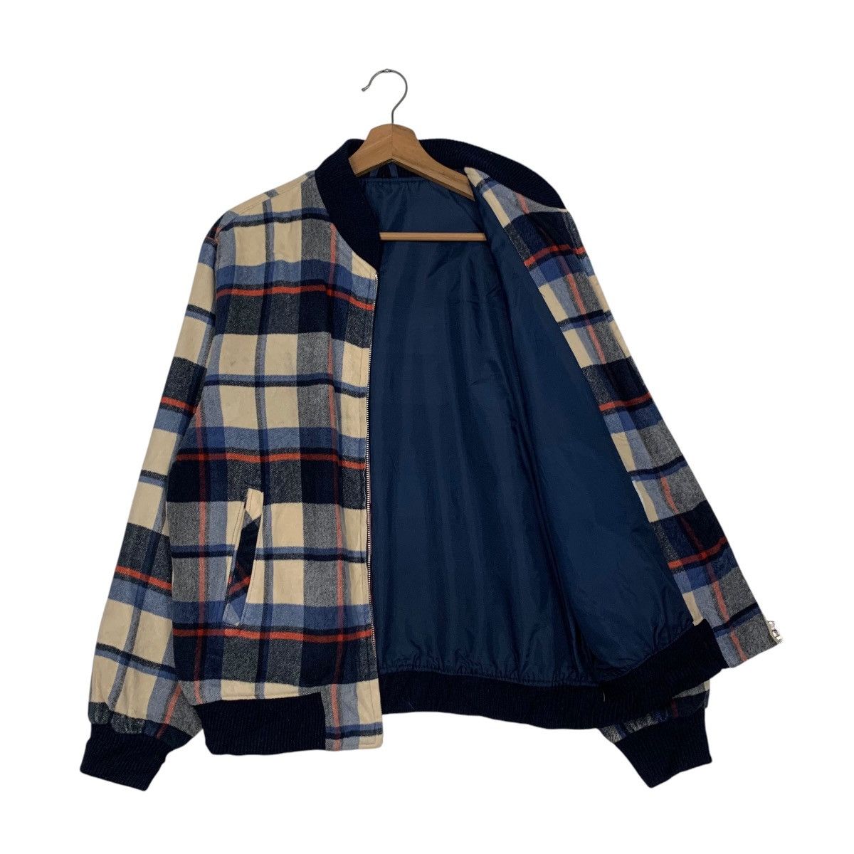 Vintage Vintage 90's Unbrand Checked Plaid Bomber Jacket #2700-C121 Size US M / EU 48-50 / 2 - 8 Thumbnail