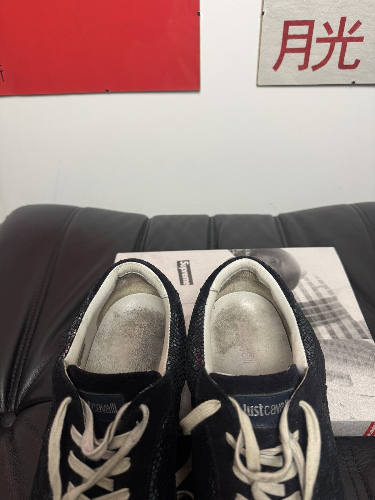 Just Cavalli Just Cavalli Gats Designer Snakeskin Low Top Sneakers Army Size US 10 / EU 43 - 7 Thumbnail