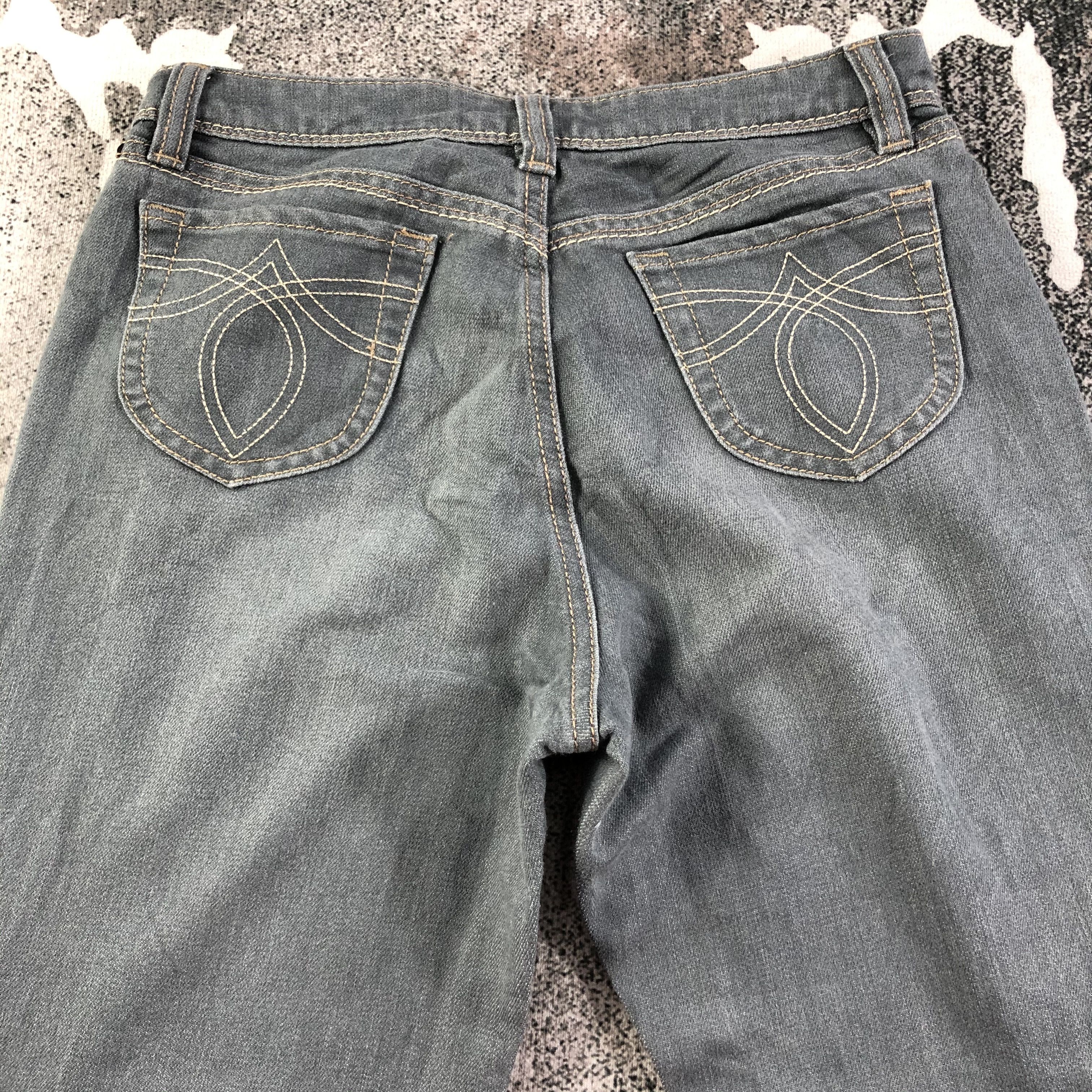 Japanese Brand OO LA LA Jeans Blue Flare Denim KJ1571 Size 29" - 4 Thumbnail