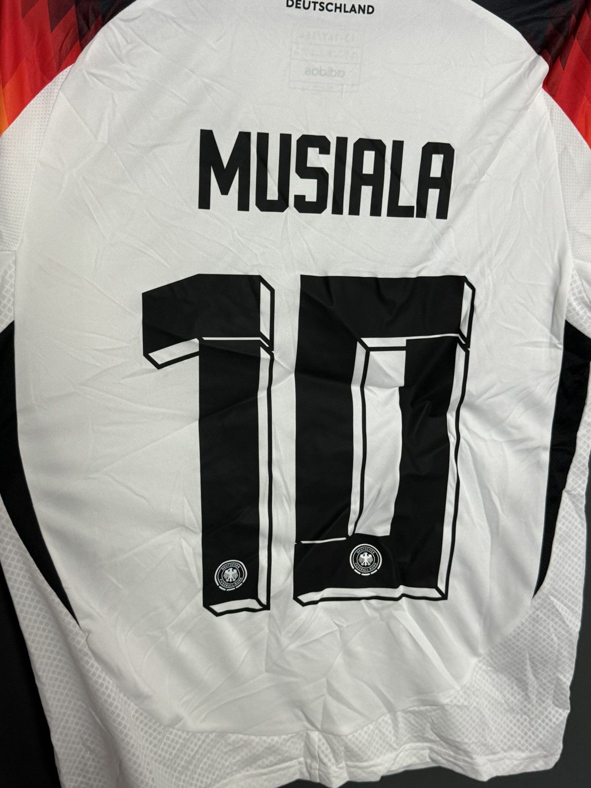 Adidas KIDS New Germany 2024 Home Musiala Football Jersey T-Shirt Size US XS / EU 42 / 0 - 3 Thumbnail