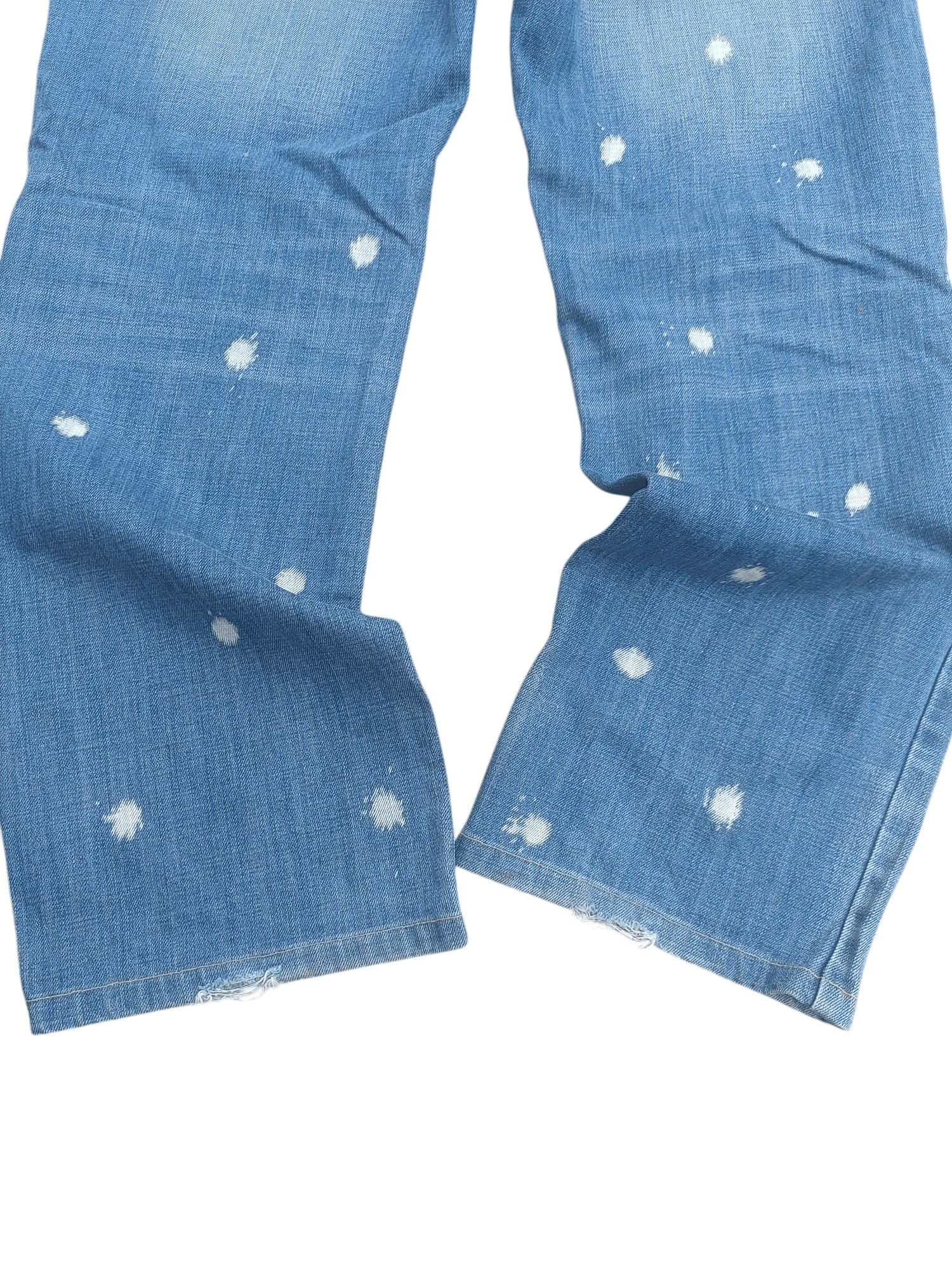 Japanese Brand × Vintage VTG BARON Splash Distressed Whiskers Faded Denim E195 Size US 34 / EU 50 - 12 Thumbnail
