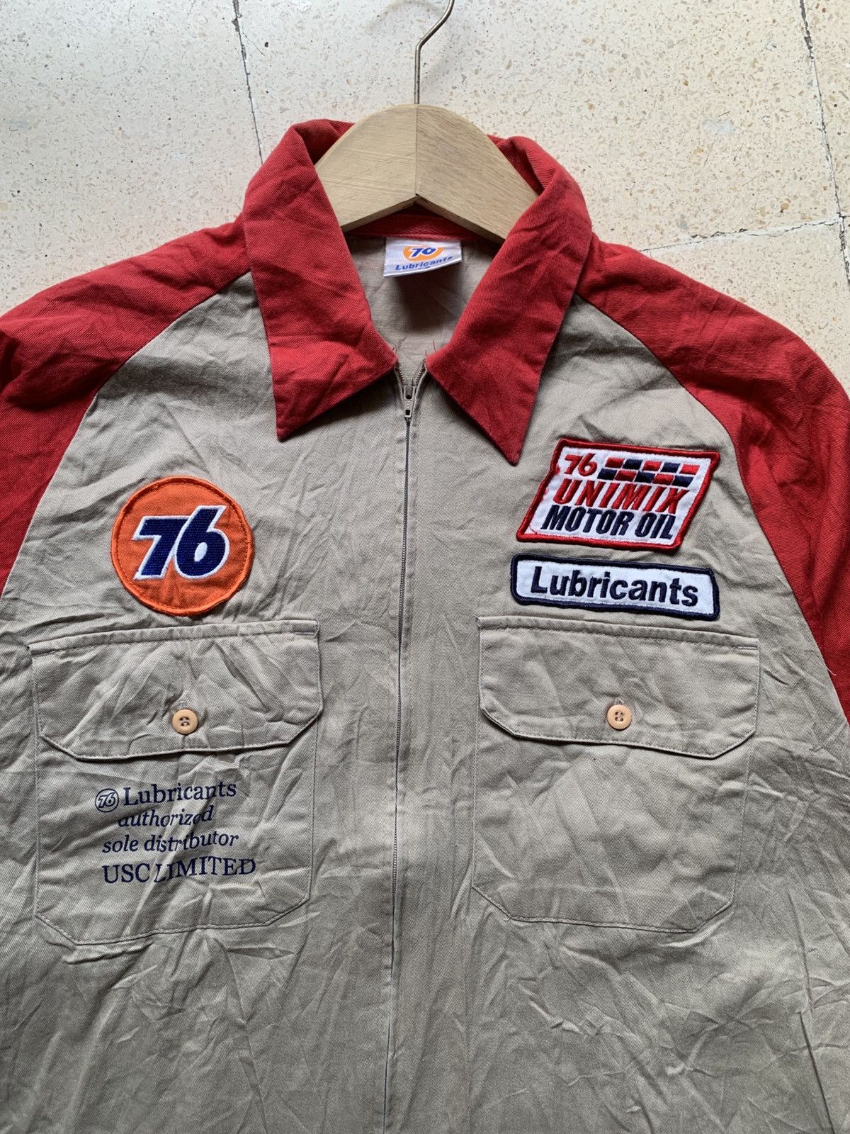 Indian Motorcycle Vintage 76 lubricants motor oil zipper work shirt Size US M / EU 48-50 / 2 - 3 Thumbnail