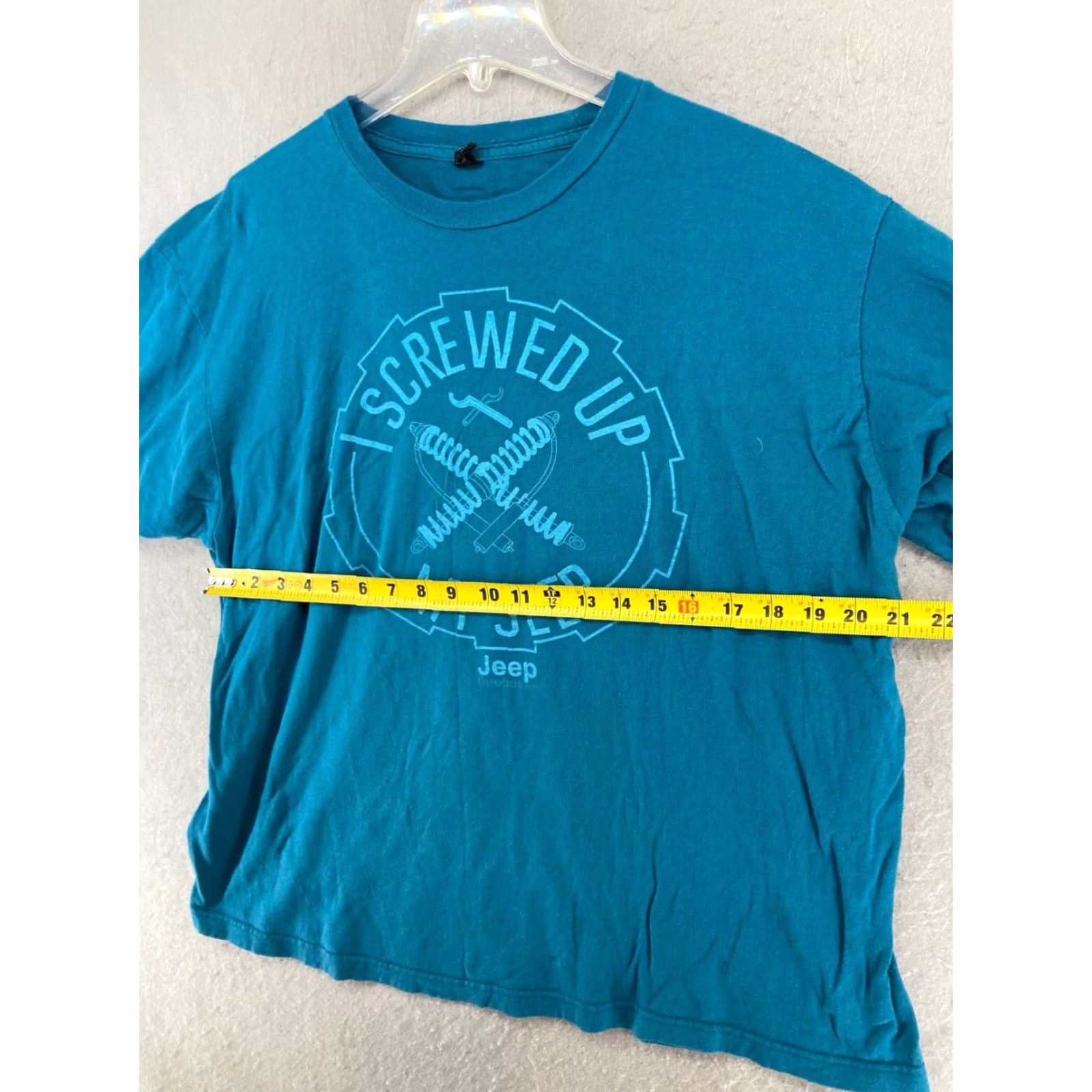 Tultex Tulte Shirt Mens XL Blue I Screwed Up My Jeep Cars Funny All Seasons Mens Size US XL / EU 56 / 4 - 2 Thumbnail