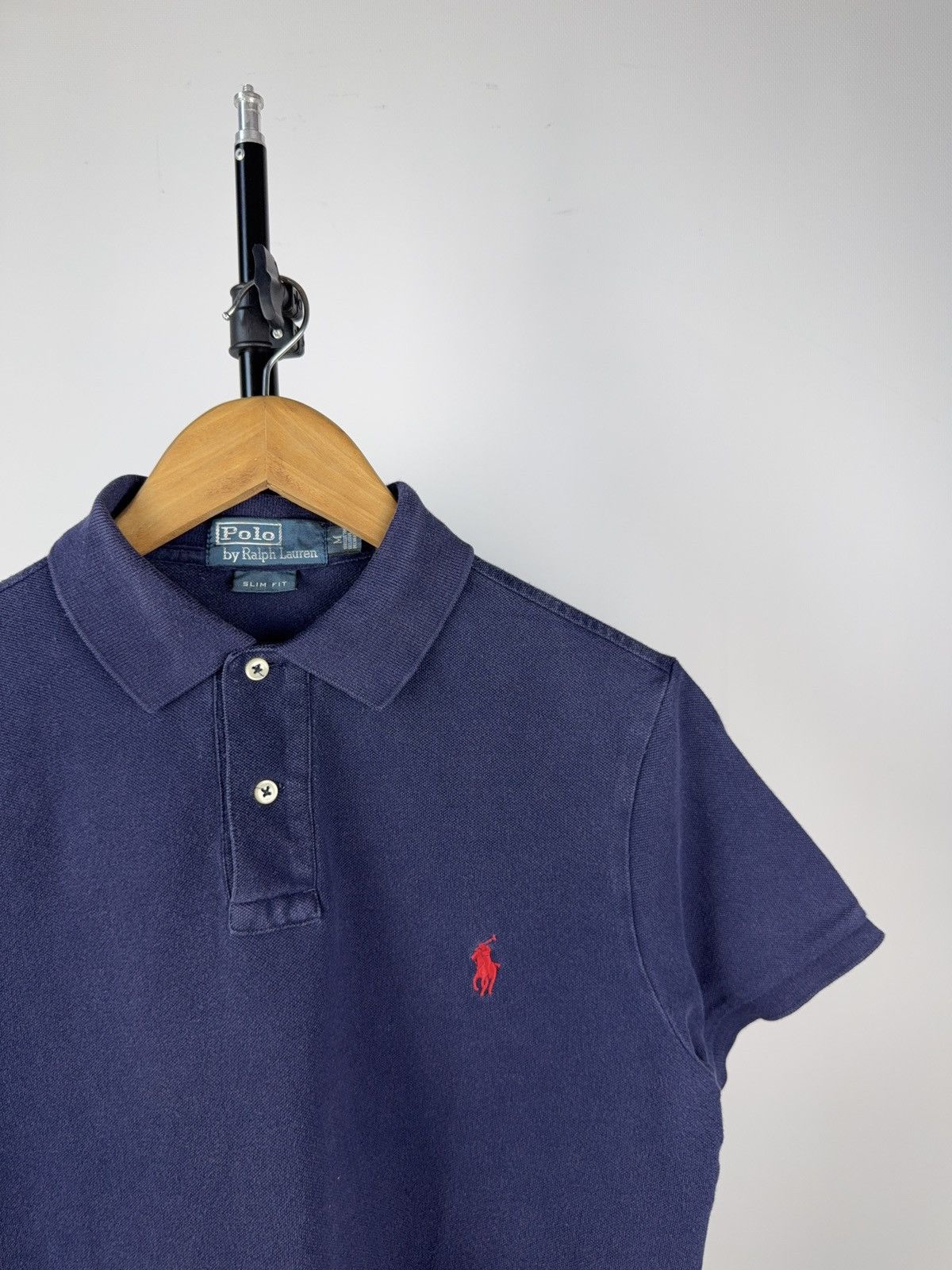 Polo Ralph Lauren Vintage 90s Polo Ralph Lauren Navy Slim Fit Polo Shirt M Size US M / EU 48-50 / 2 - 3 Thumbnail