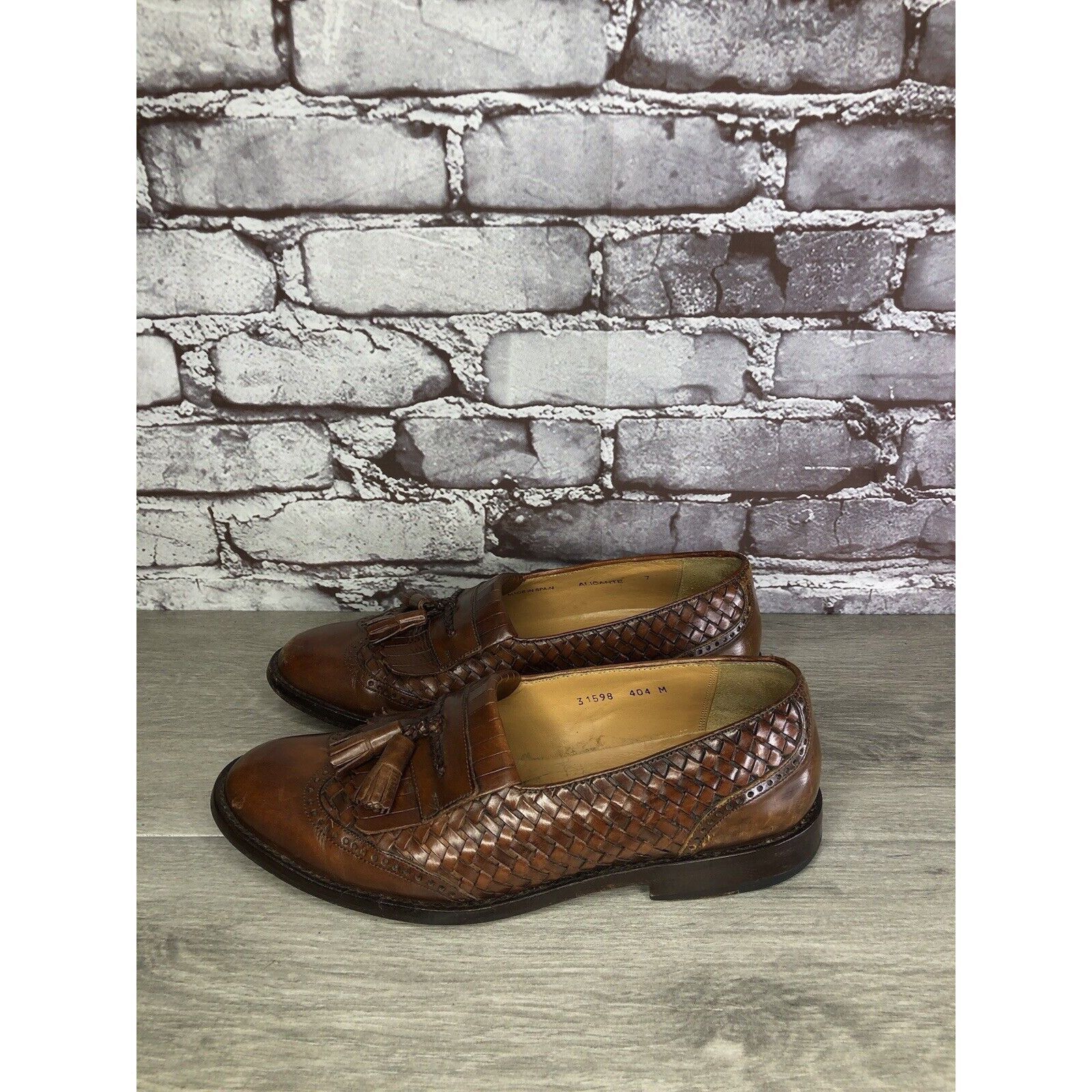 Mezlan Mezlan Alicante Brown Weave Leather Kiltie Tassel Dress Shoe Size US 7 / EU 40 - 18 Thumbnail