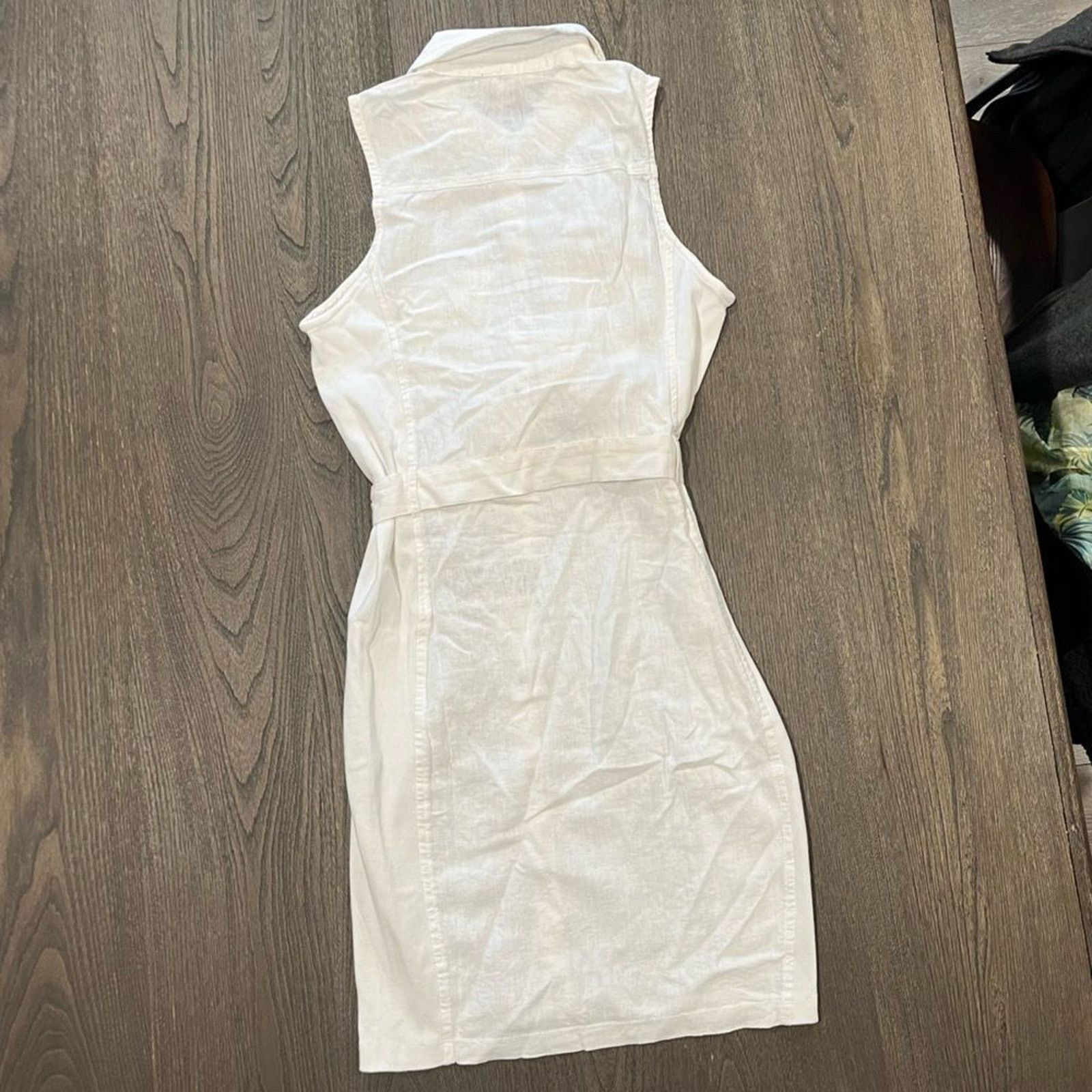 Guess NWOT Guess Los Angeles Linen Blend Utility Tie Waist Dress Size M / US 6-8 / IT 42-44 - 8 Thumbnail