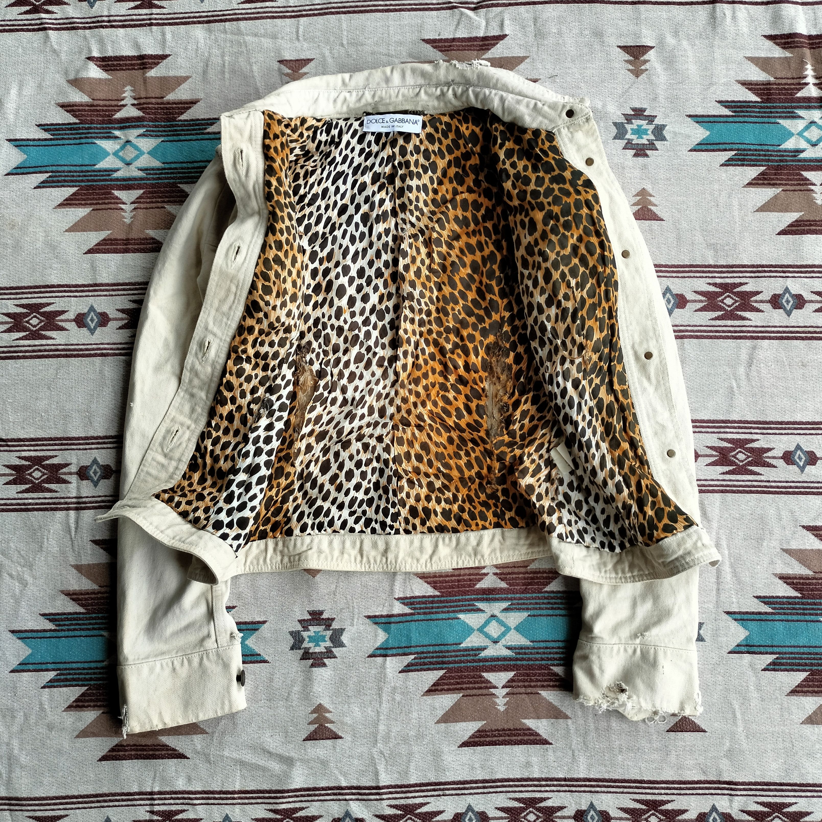 Dolce & Gabbana Dolce & Gabbana destroy leopard inner denim jacket Size XS / US 0-2 / IT 36-38 - 1 Thumbnail