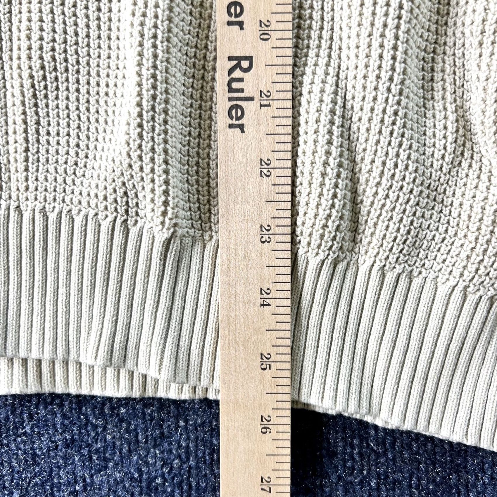 Tommy Bahama Tommy Bahama Sweater Mens L Beige Textured Cotton Half Zip Pullover Knit Size US L / EU 52-54 / 3 - 6 Thumbnail