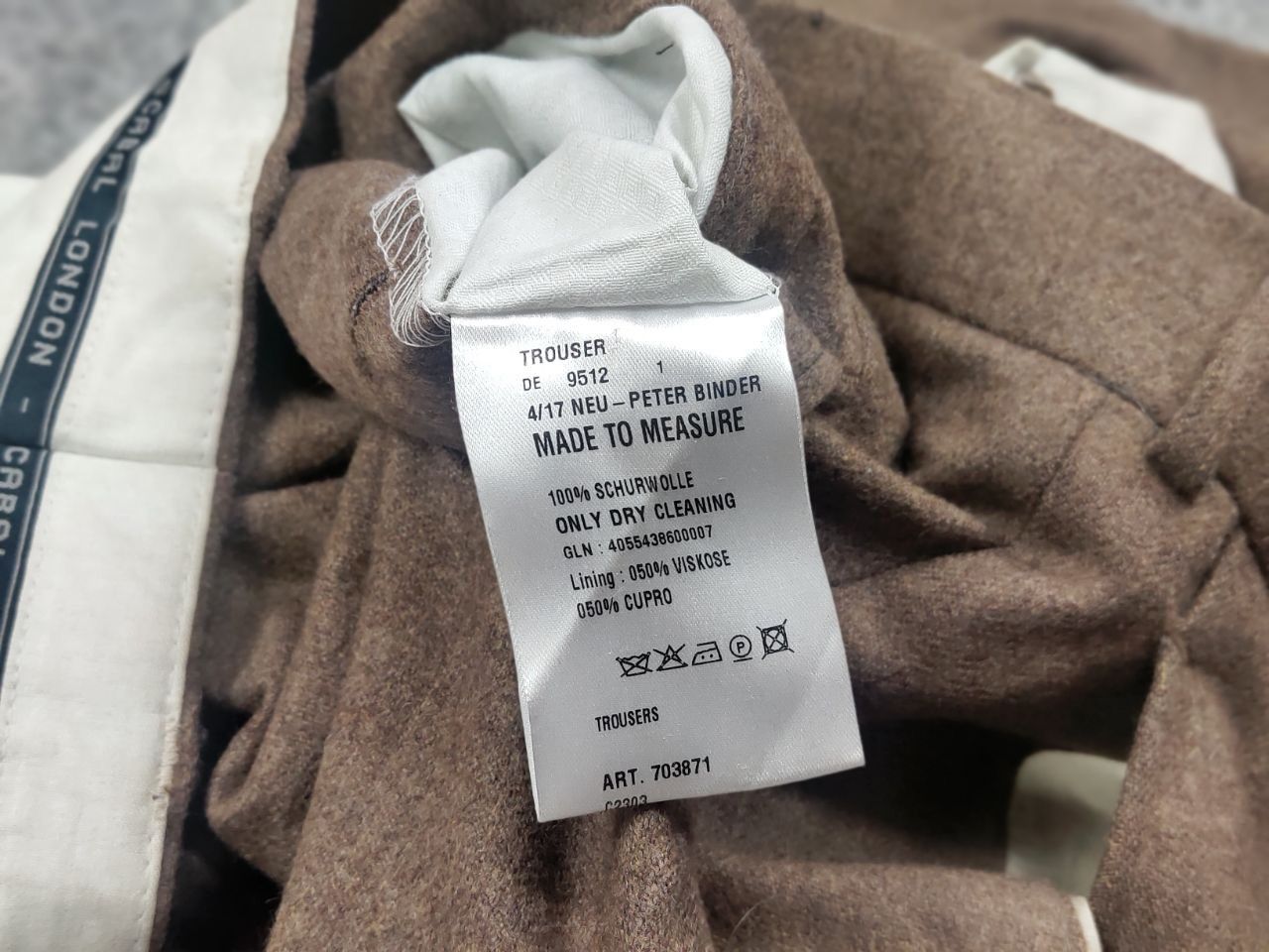 SCABAL Scabal schurwolle Design Classic Brown Ankle Trouser Pants Size US 36 / EU 52 - 19 Thumbnail
