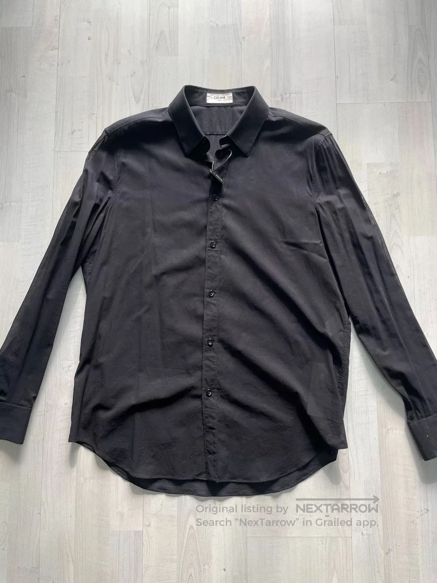 Hedi Slimane CELINE Hedi Slimane Black Shirt 41. Size US M / EU 48-50 / 2 - 1 Thumbnail