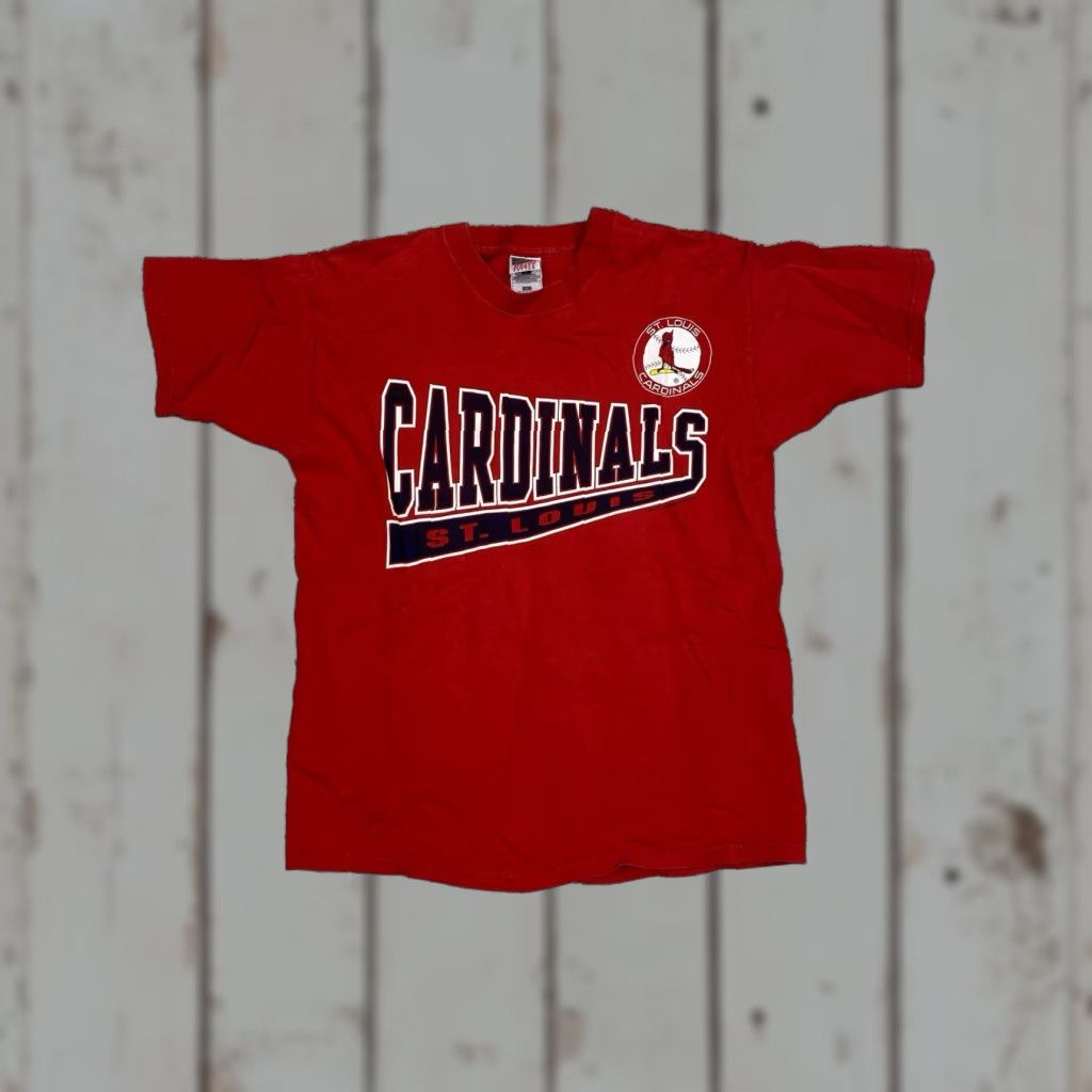 Fruit Of The Loom VINTAGE St Louis Cardinals Fruit of the Loom T-Shirt Red L Mens Graphic MLB Short Sleeve Cotton Size Large Size US L / EU 52-54 / 3 - 1 Thumbnail