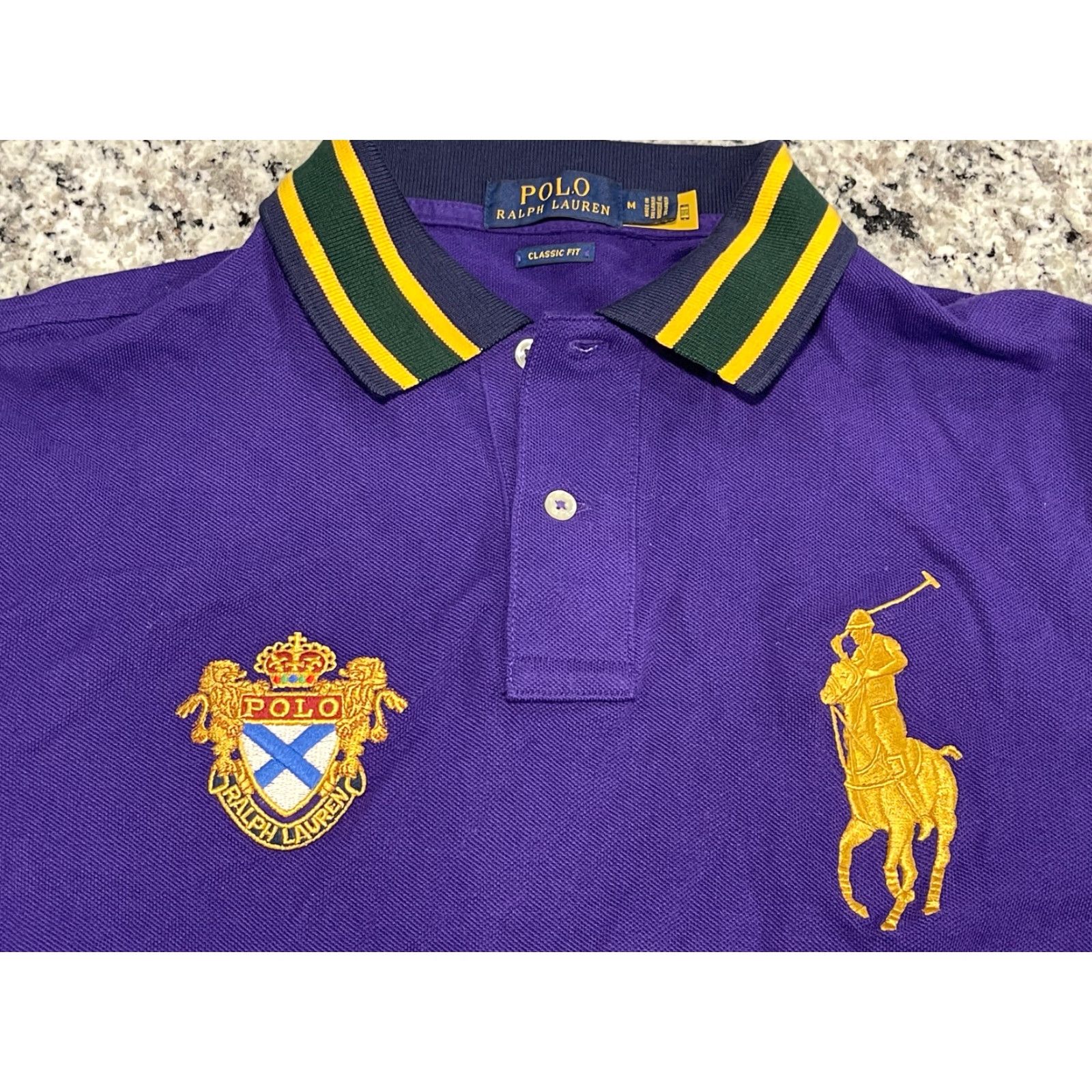 Polo Ralph Lauren VINTAGE Polo Ralph Lauren Big Pony Rugby Shirt Men M Purple Navy Tokyo Crown RL Crest 80s 90s Rugby Mens Polo Ralph Lauren Big Pony Size US M / EU 48-50 / 2 - 2 Thumbnail