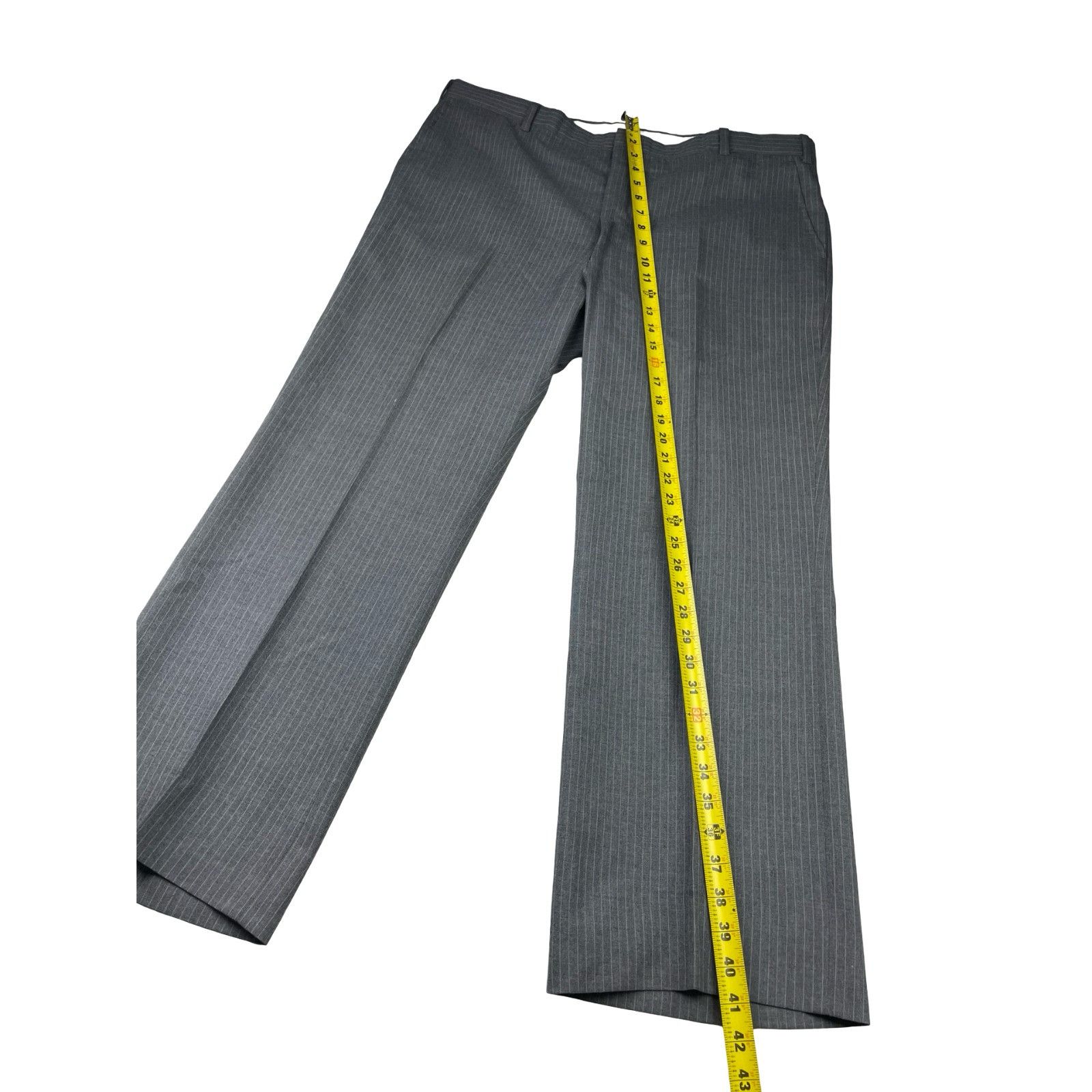 Stafford VTG Stafford Men's 100% Wool 2-Button Suit Gray Stripe • 46R Size 46R - 13 Thumbnail