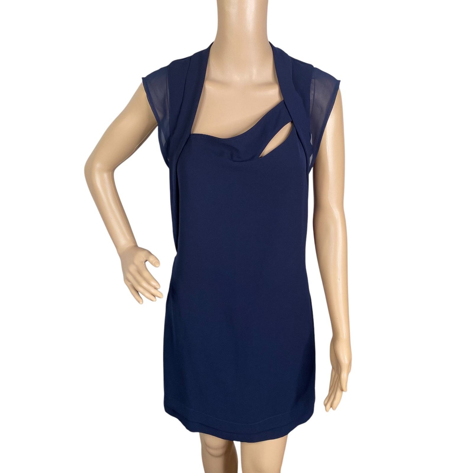 The Kooples The Kooples Navy Blue Cut Out Sheath Mini Dress SZ S | Grailed