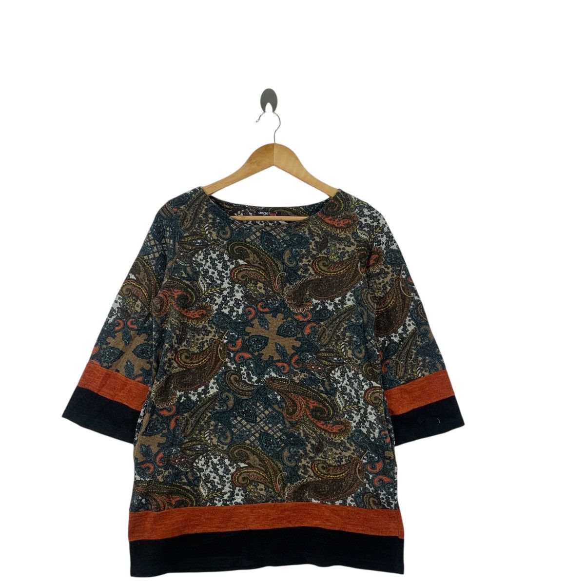 Other ANGEL PLUS TOKYO Paisley Over Print Blouse Shirt Top Spring Size S / US 4 / IT 40 - 4 Thumbnail