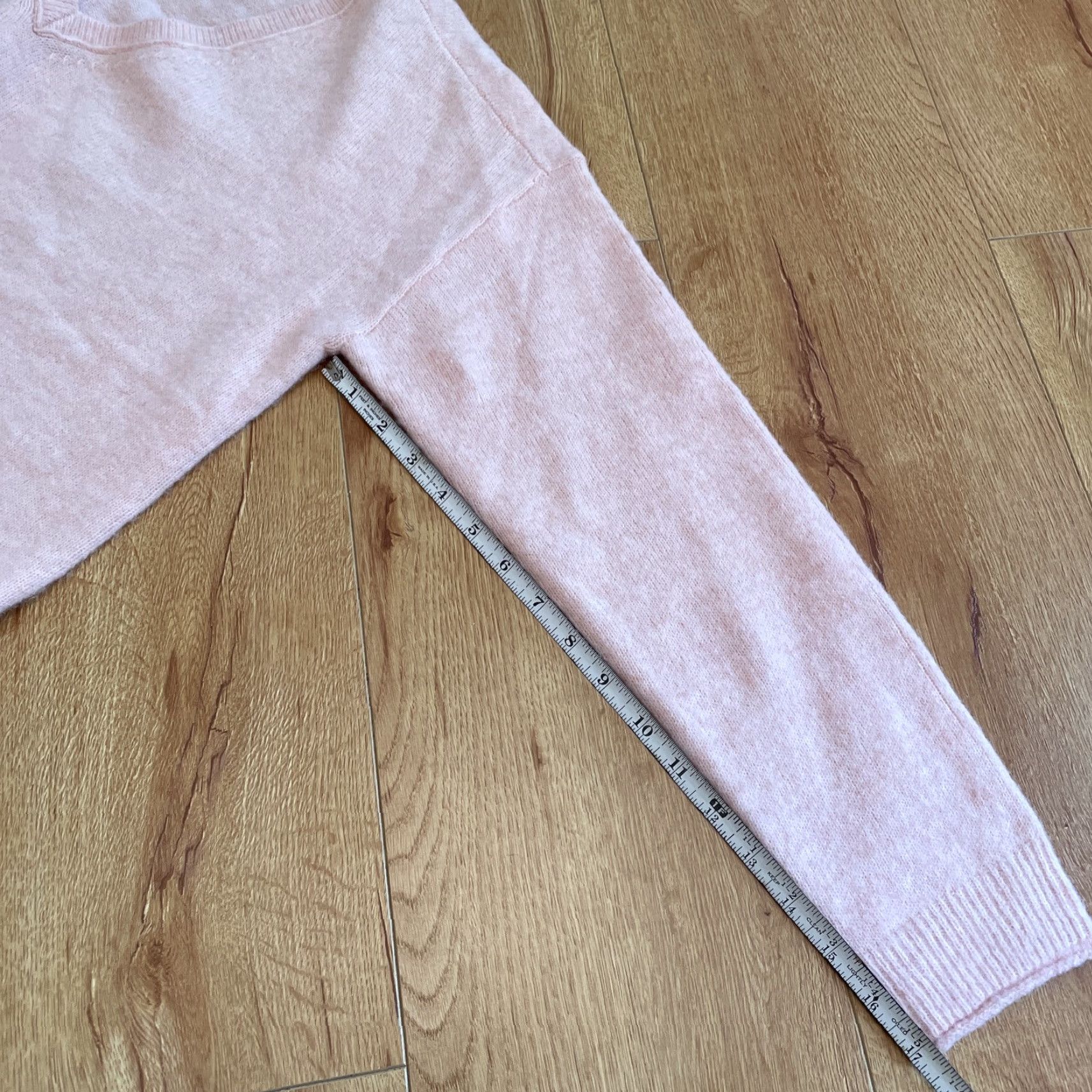 Lucky Brand Lucky Brand Sweater Women Small Pale Pink Wool Blend V-Neck Oversized Boho Lagenlook Pullover Size S / US 4 / IT 40 - 7 Thumbnail