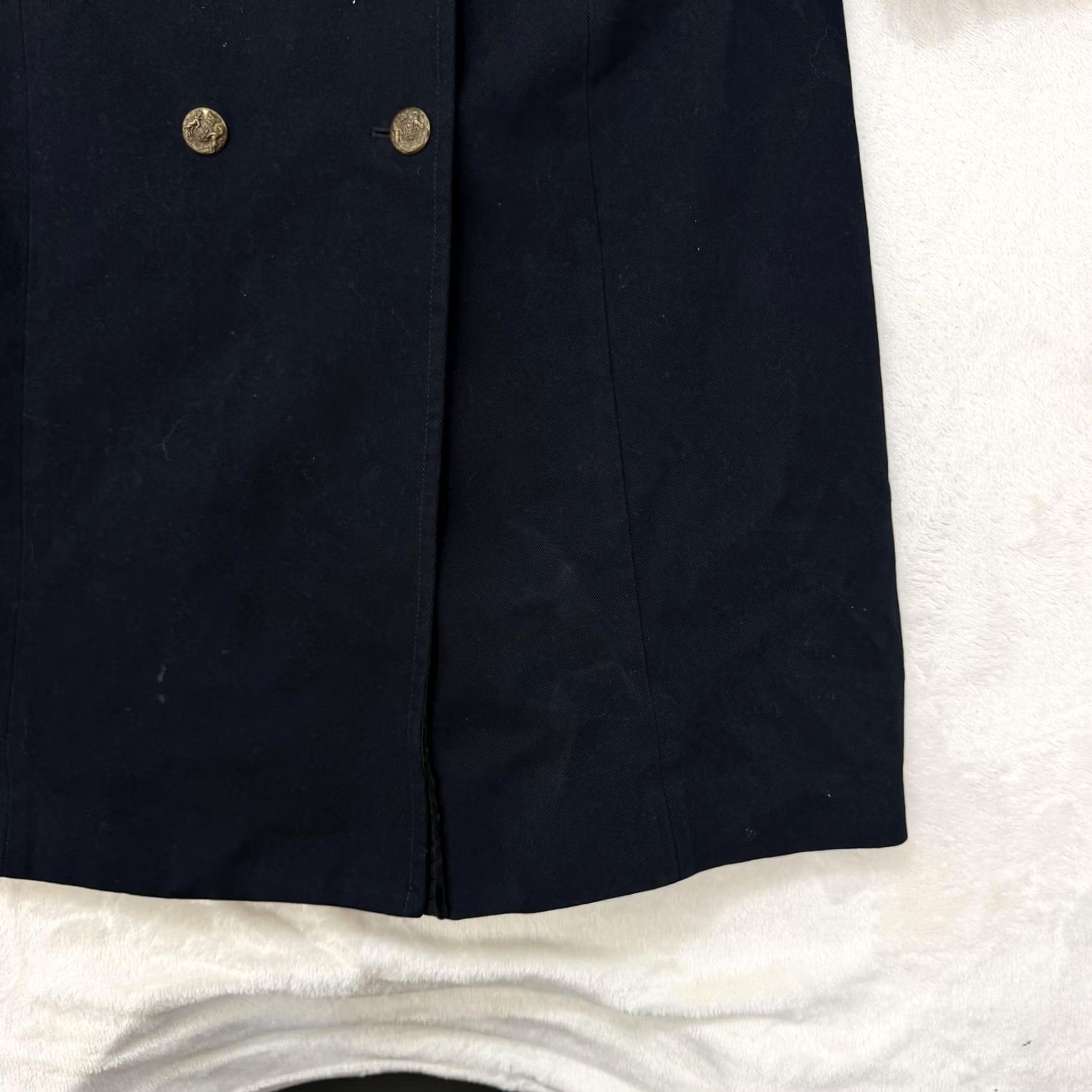 Ralph Lauren Ralph Lauren Polo Jeans Coat Womens Large Blue Trench Coat Military Army Buttoned Belted Long Sleeve Lined Twill Size 36" / US 14 / IT 50 - 5 Thumbnail