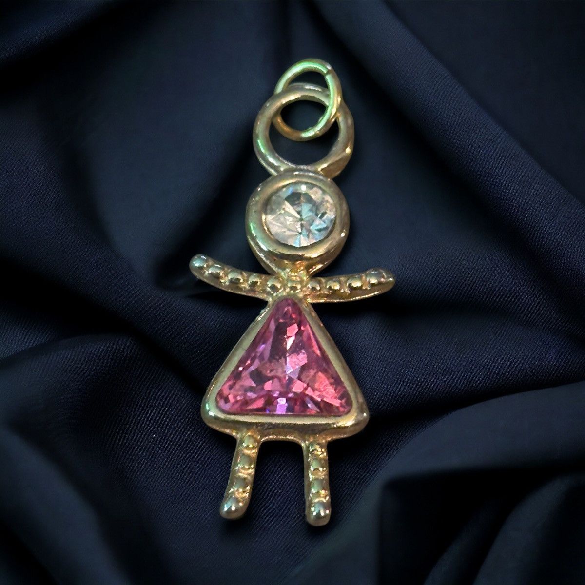 Other Little girl pink October birthstone charm Size ONE SIZE - 1 Thumbnail