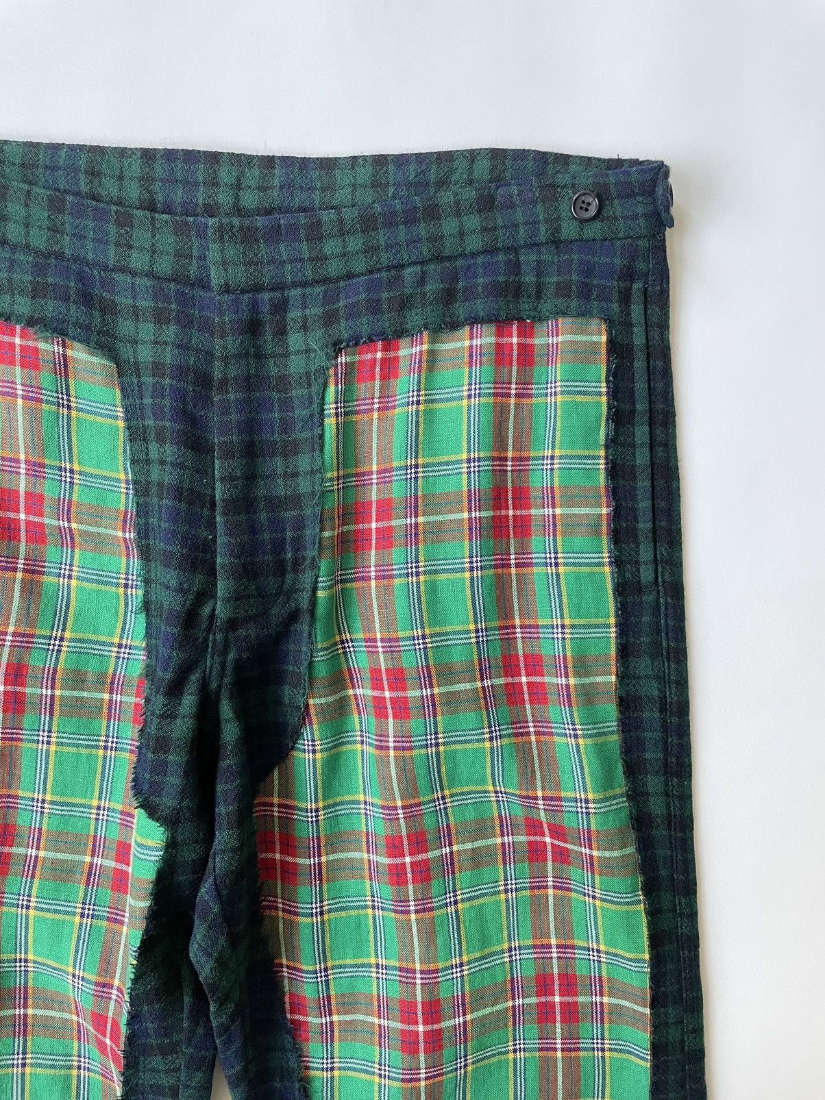 Comme des Garcons ‘Reworked Tartan Panelled’ Wool Trousers Size US 34 / EU 50 - 6 Thumbnail