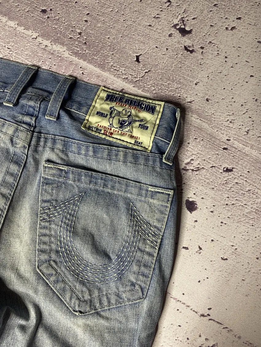 True Religion 👾CRAZY TRUE RELIGION Y2K VINTAGE JACKSON JEANS FADED PANTS👾 Size US 27 - 5 Thumbnail