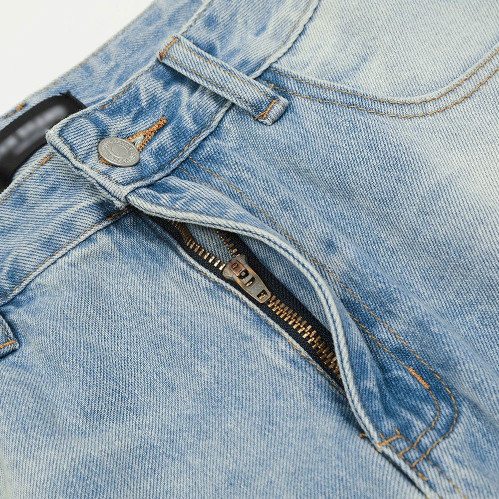 Vintage loose wide-leg men's casual gradient washed jeans