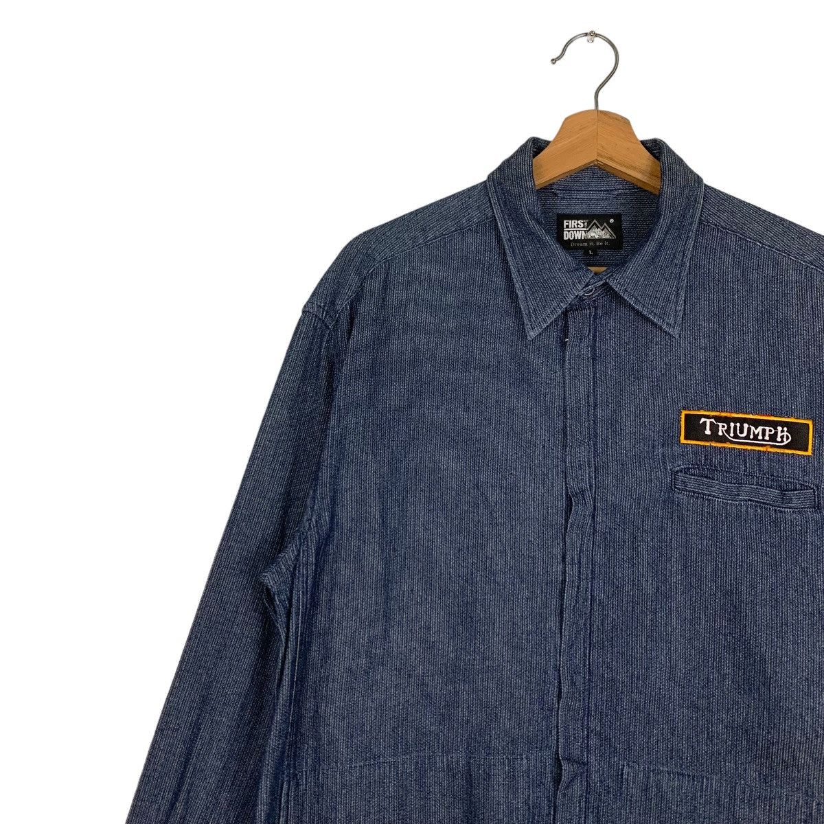 Japanese Brand FIRST DOWN Triumph Denim Casual Jacket #0884-C39 Size US L / EU 52-54 / 3 - 6 Thumbnail