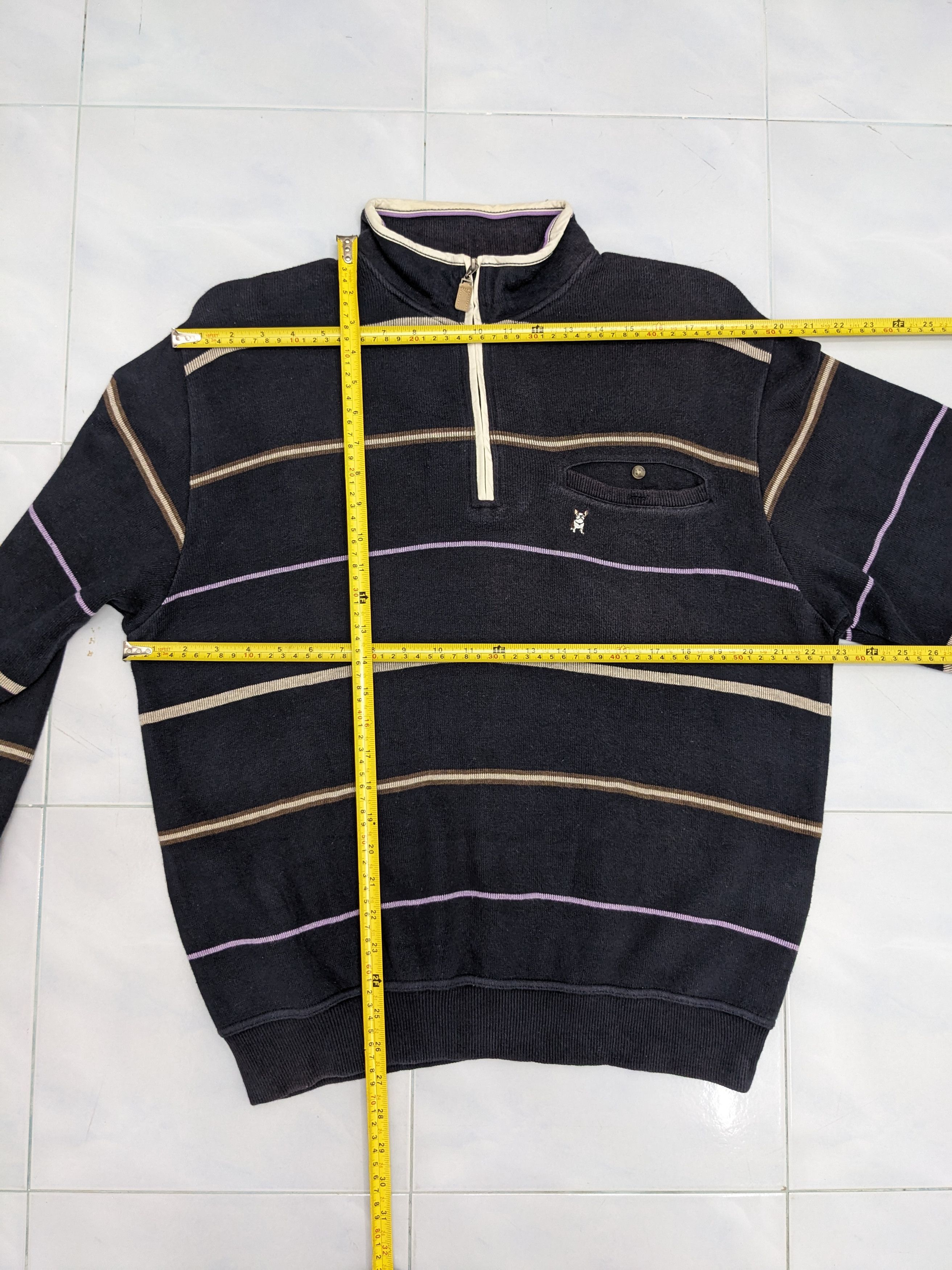 Macbeth Vintage Macbeth Jeans Co. Striped Single Pocket Sweatshirt Size US L / EU 52-54 / 3 - 7 Thumbnail