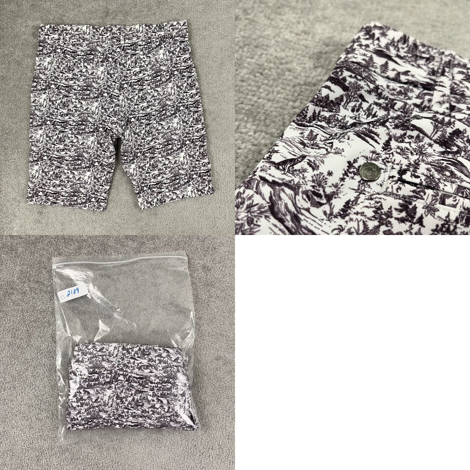 Vintage Greyson Shorts Mens 32 / 10" AOP Wolf Print Gray Golf Performance Chino Size US 32 / EU 48 - 8 Thumbnail