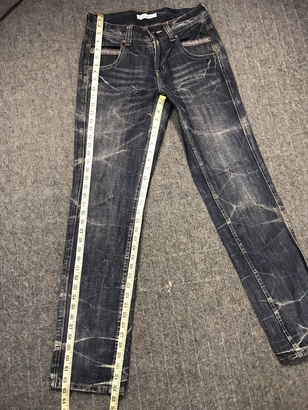 Japanese Brand Superubis By Valetta Whisker Indigo Denim Jeans Size US 30 / EU 46 - 10 Thumbnail