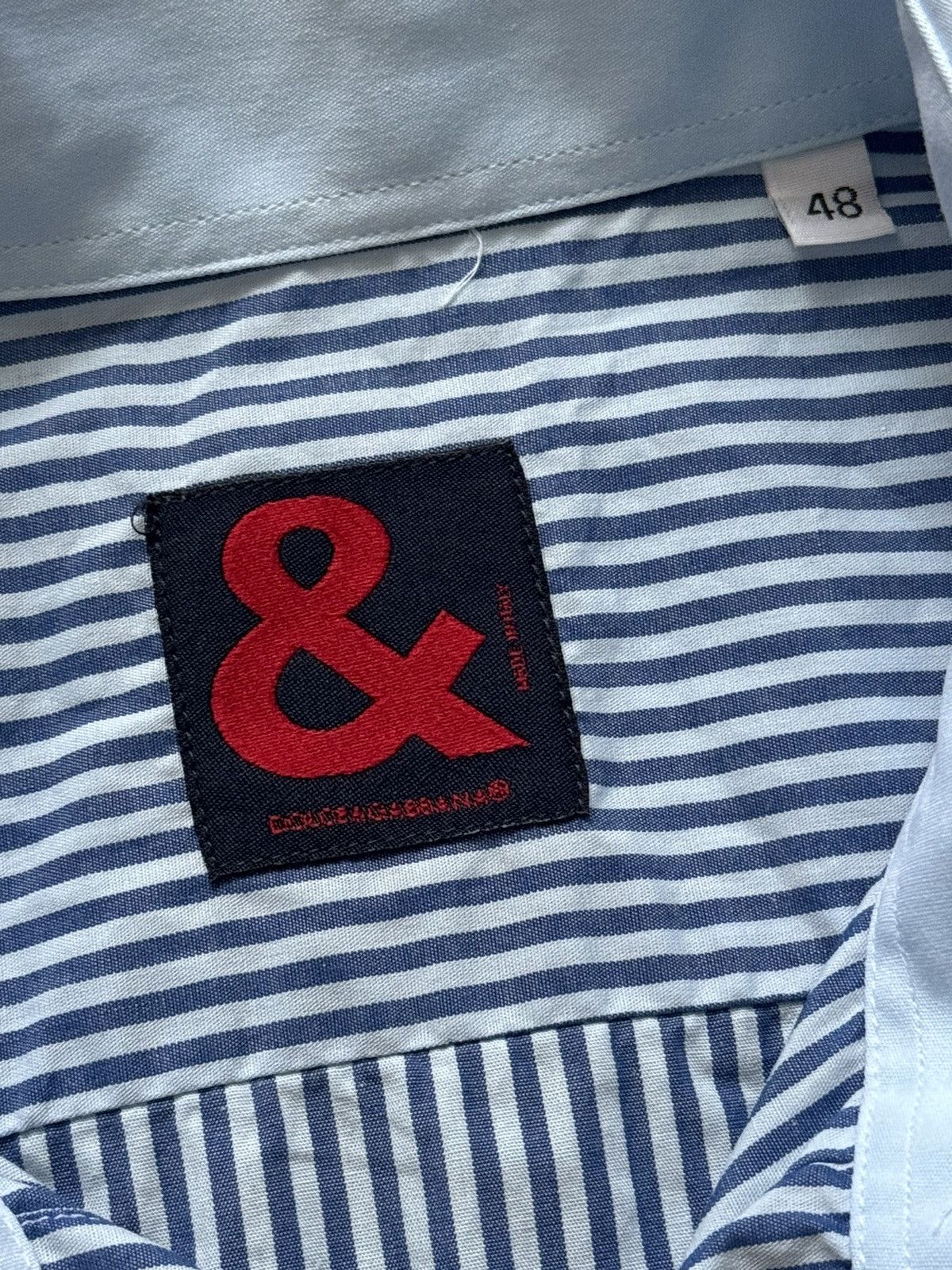 Dolce & Gabbana × Vintage Dolce & Gabbana M striped shirt button up polo long sleeve Size US M / EU 48-50 / 2 - 11 Thumbnail
