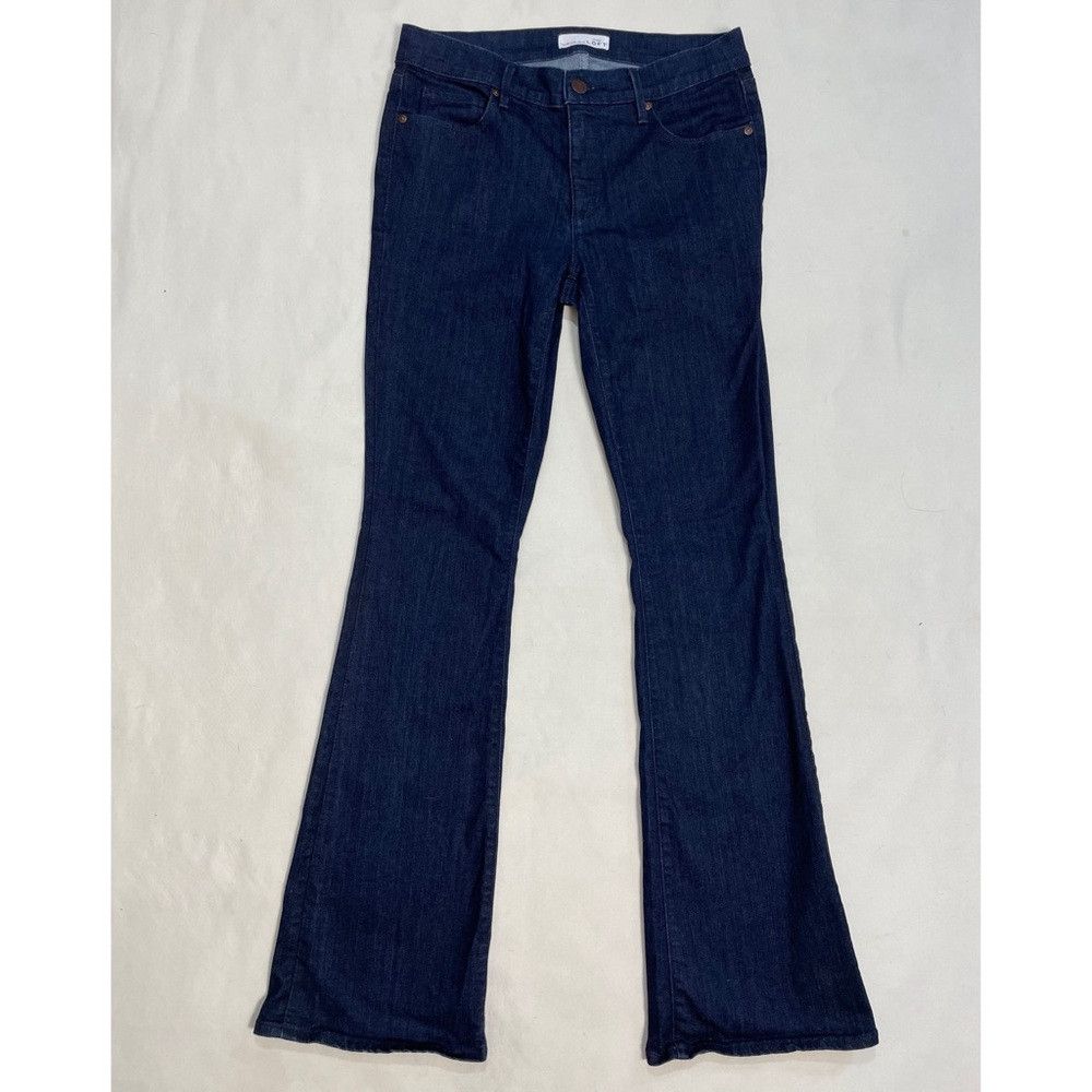 Loft Ann Taylor Loft Curvy Flare Dark Blue Denim Jeans Size 28 Size 28" / US 6 / IT 42 - 2 Thumbnail