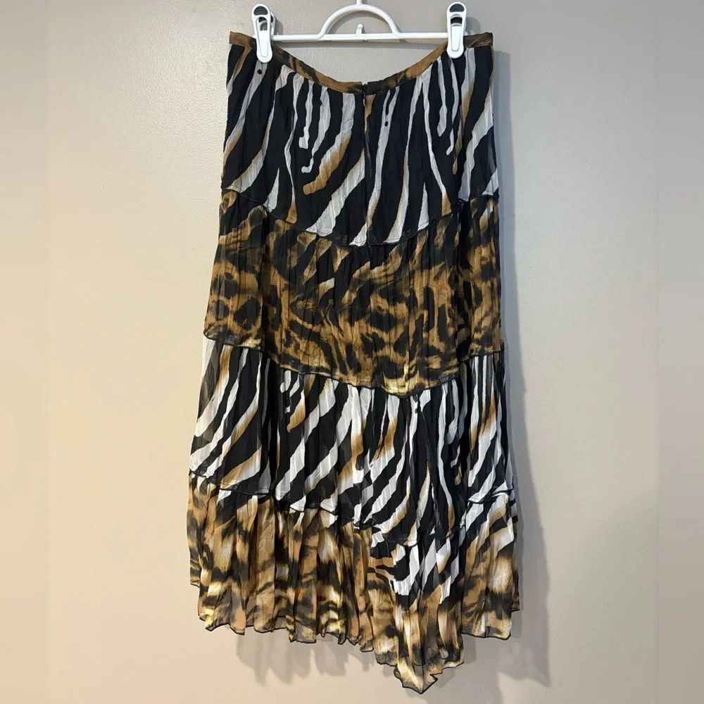 Vintage maximalist y2k patchwork zebra maxi length flowy boho skirt Size 32" / US 10 / IT 46 - 4 Thumbnail