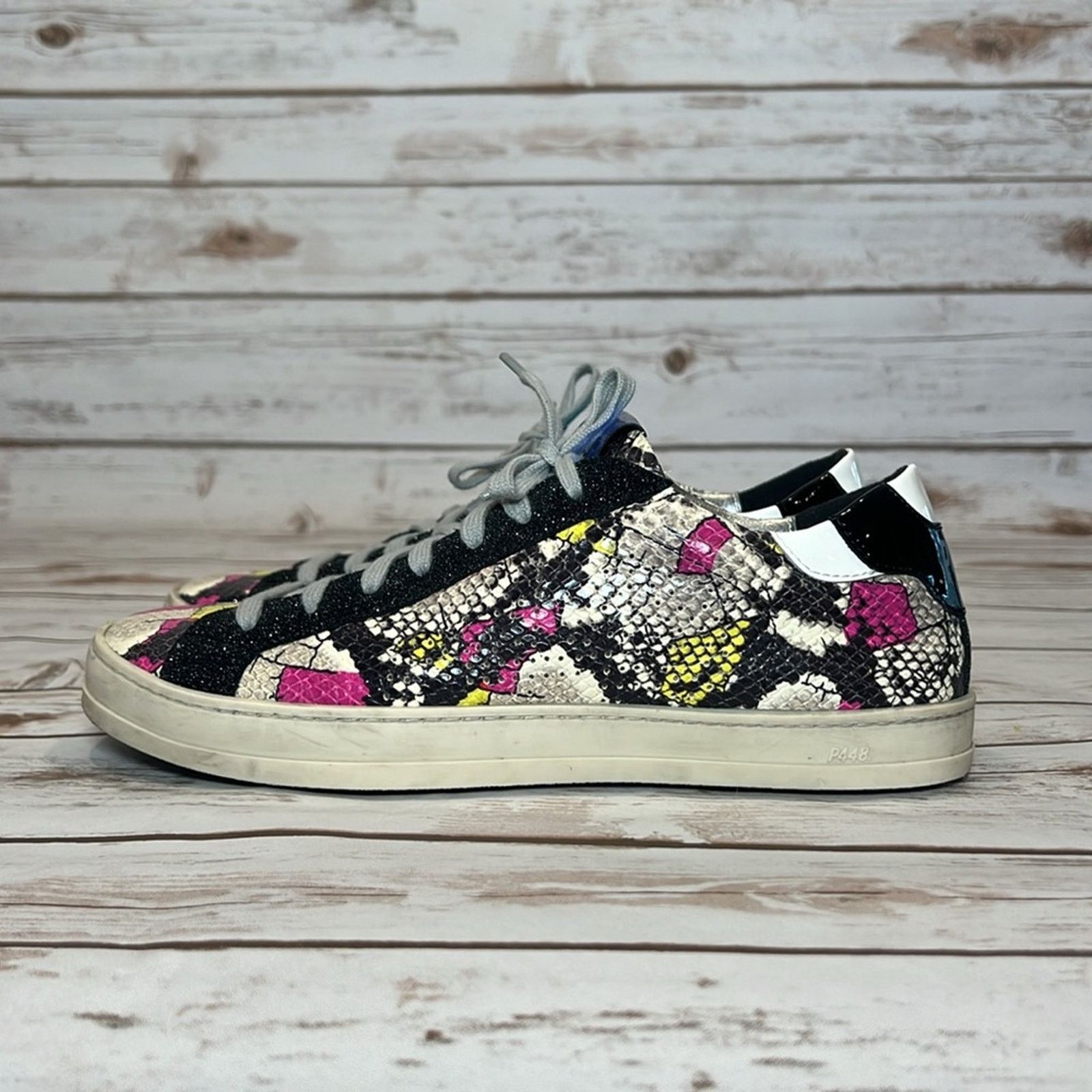 P448 P448 S21 John-W Sneaker Snakeskin Print and Glitter Size US 8.5 / IT 38.5 - 4 Thumbnail