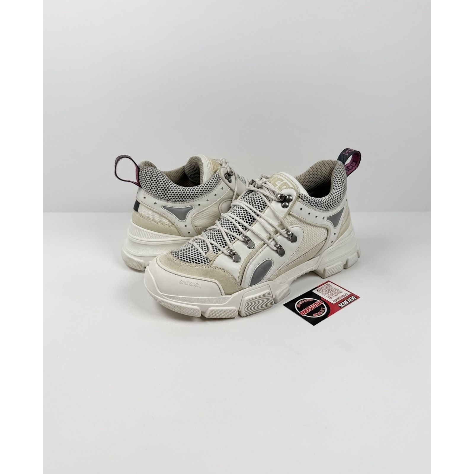 Size 11US - Gucci Flashtrek White Sneakers